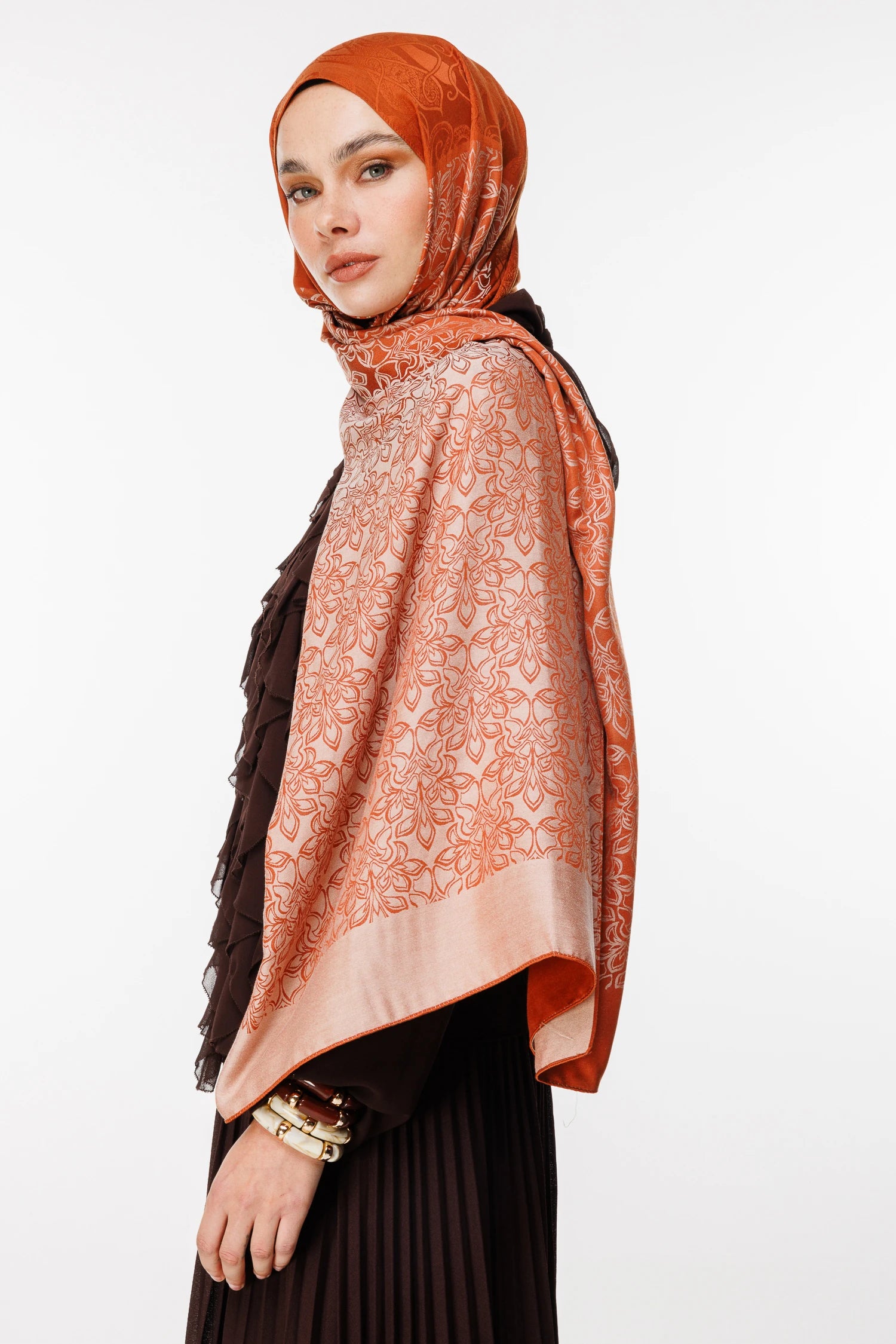 Nora Desen Çift Taraflı Şal