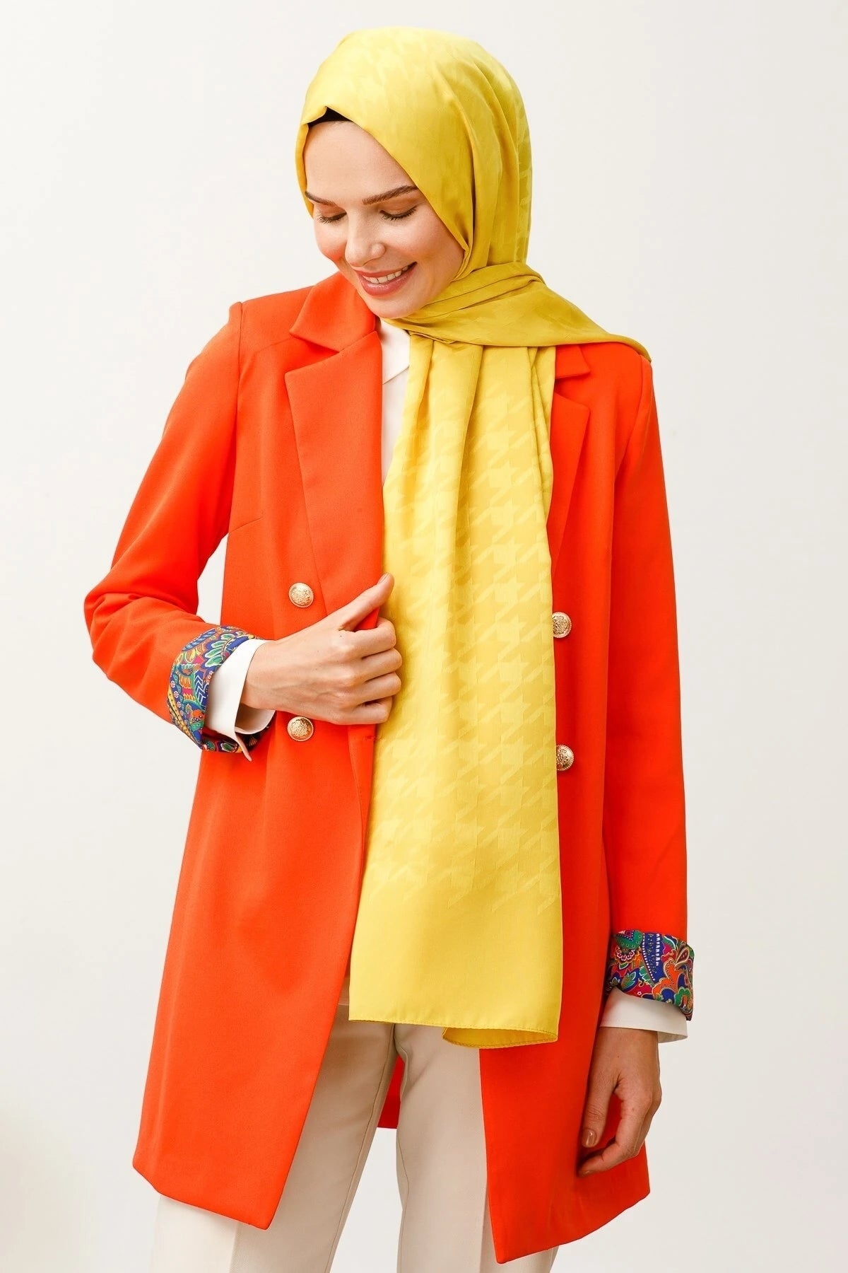 Kazayağı Desen İpeksi Jakar Şal