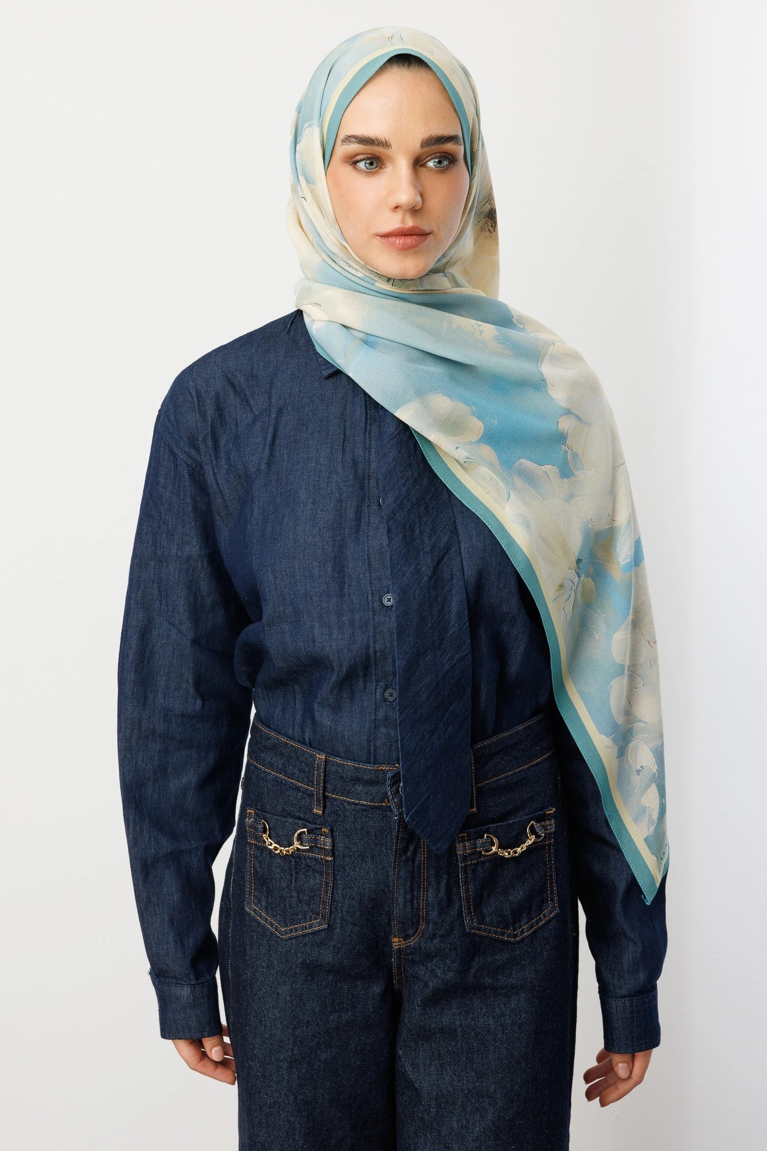 Rose Desen Hebei İpek Şal