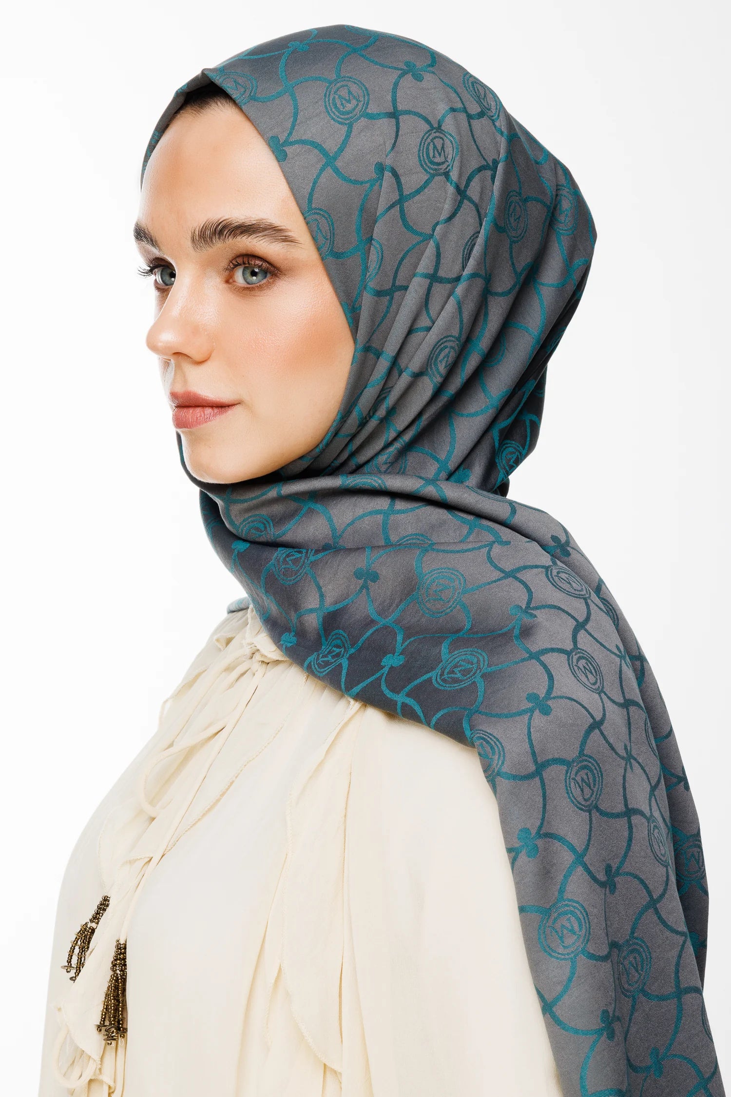 Marrakech Desen Çift Taraflı Şal