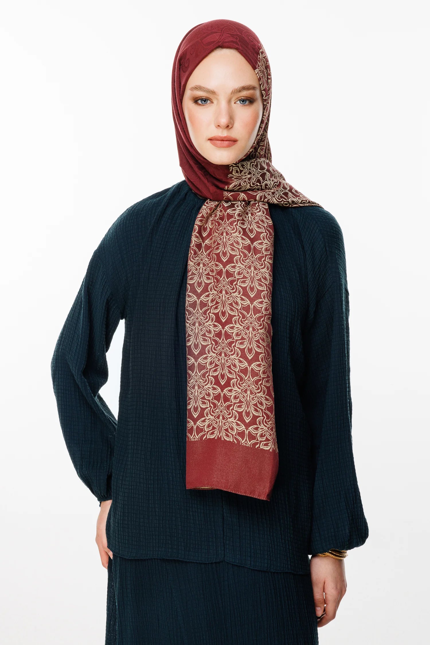 Nora Desen Çift Taraflı Şal