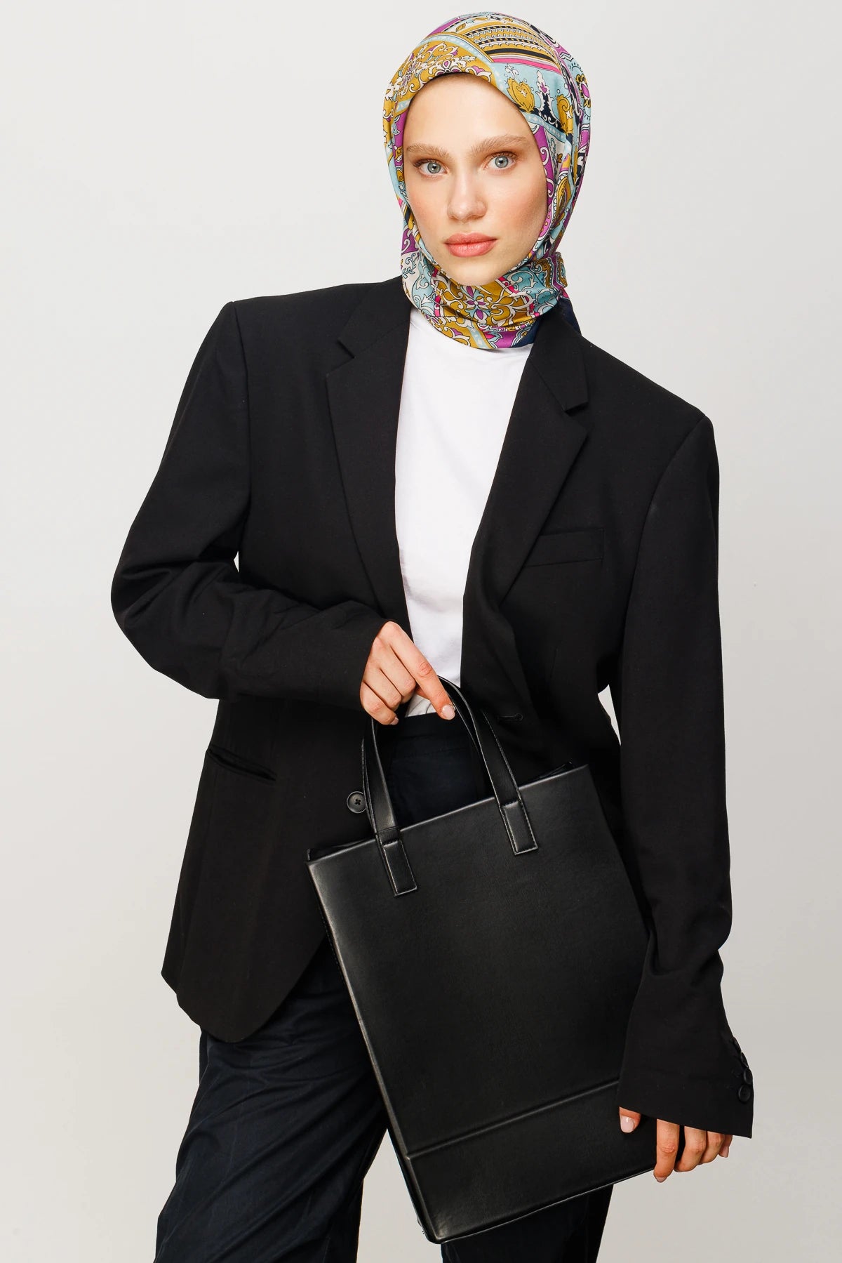 40 Yama Desen Dijital Soft Eşarp