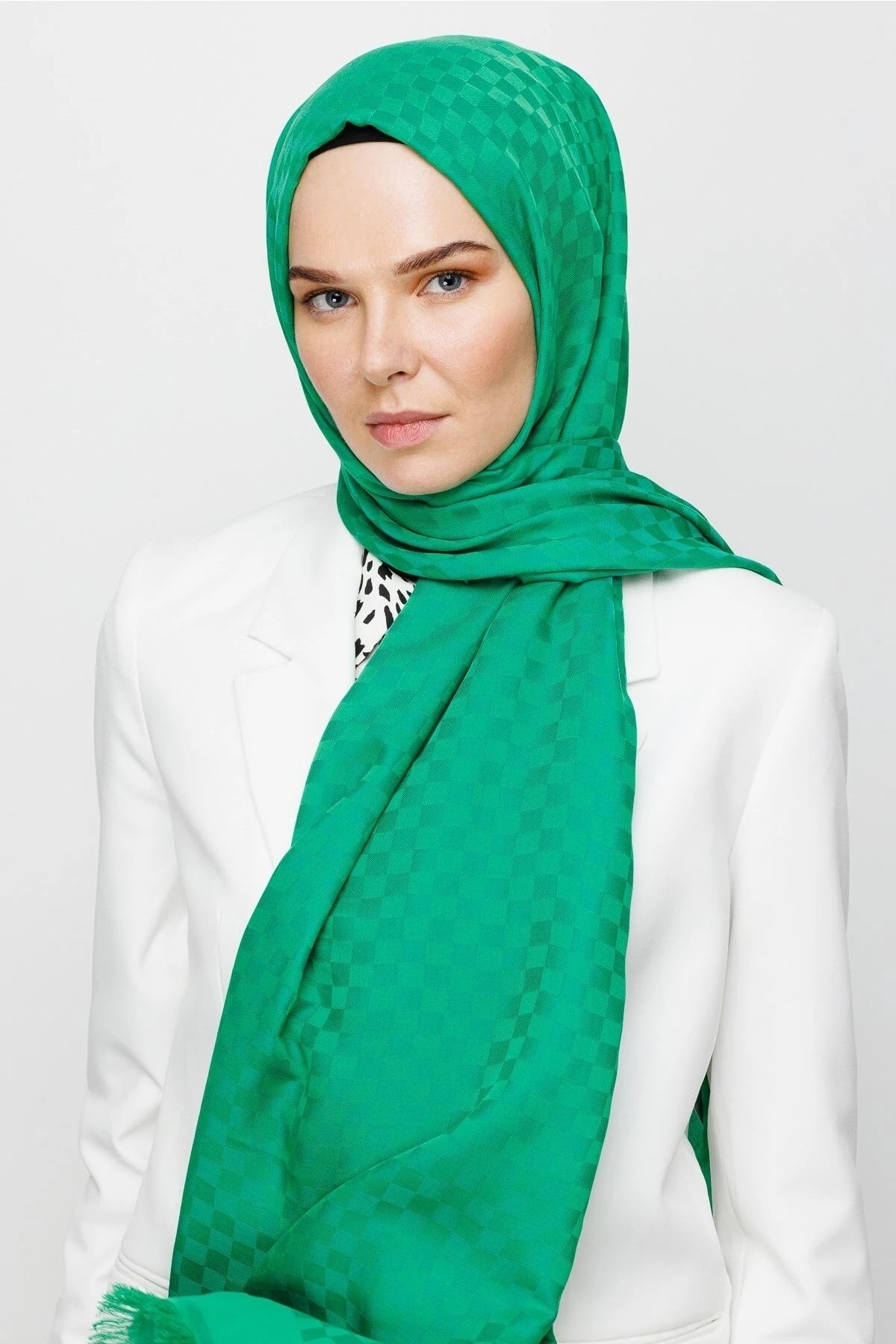 Kare Desen Pamuk Jakar Şal