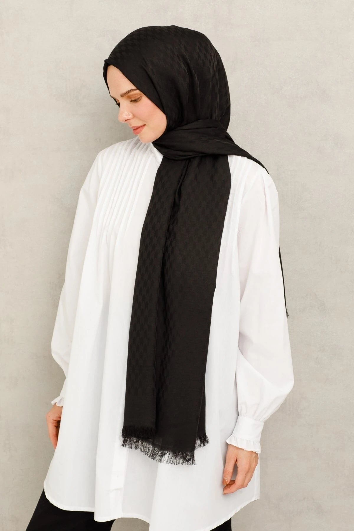 Kırlangıç Desen Pamuk Jakar Şal