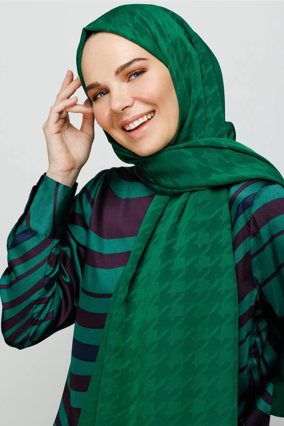 Kazayağı Desen İpeksi Jakar Şal