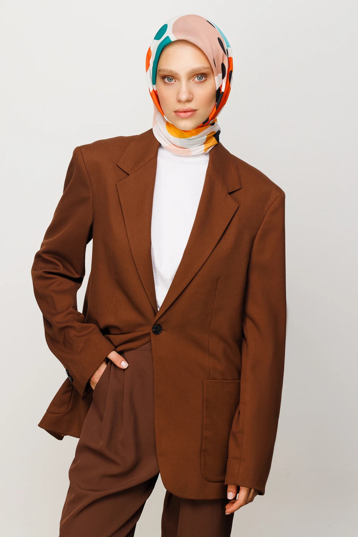 Bloom Desen Dijital Soft Eşarp