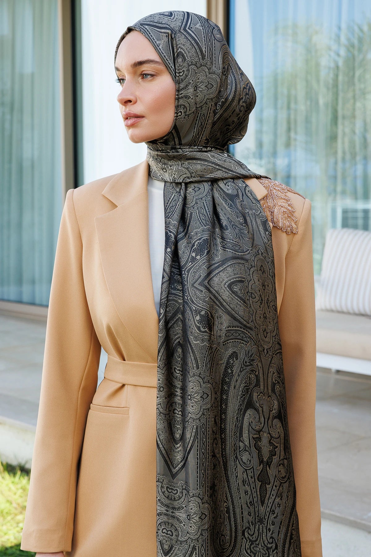 Liva Desen Shine Line Şal