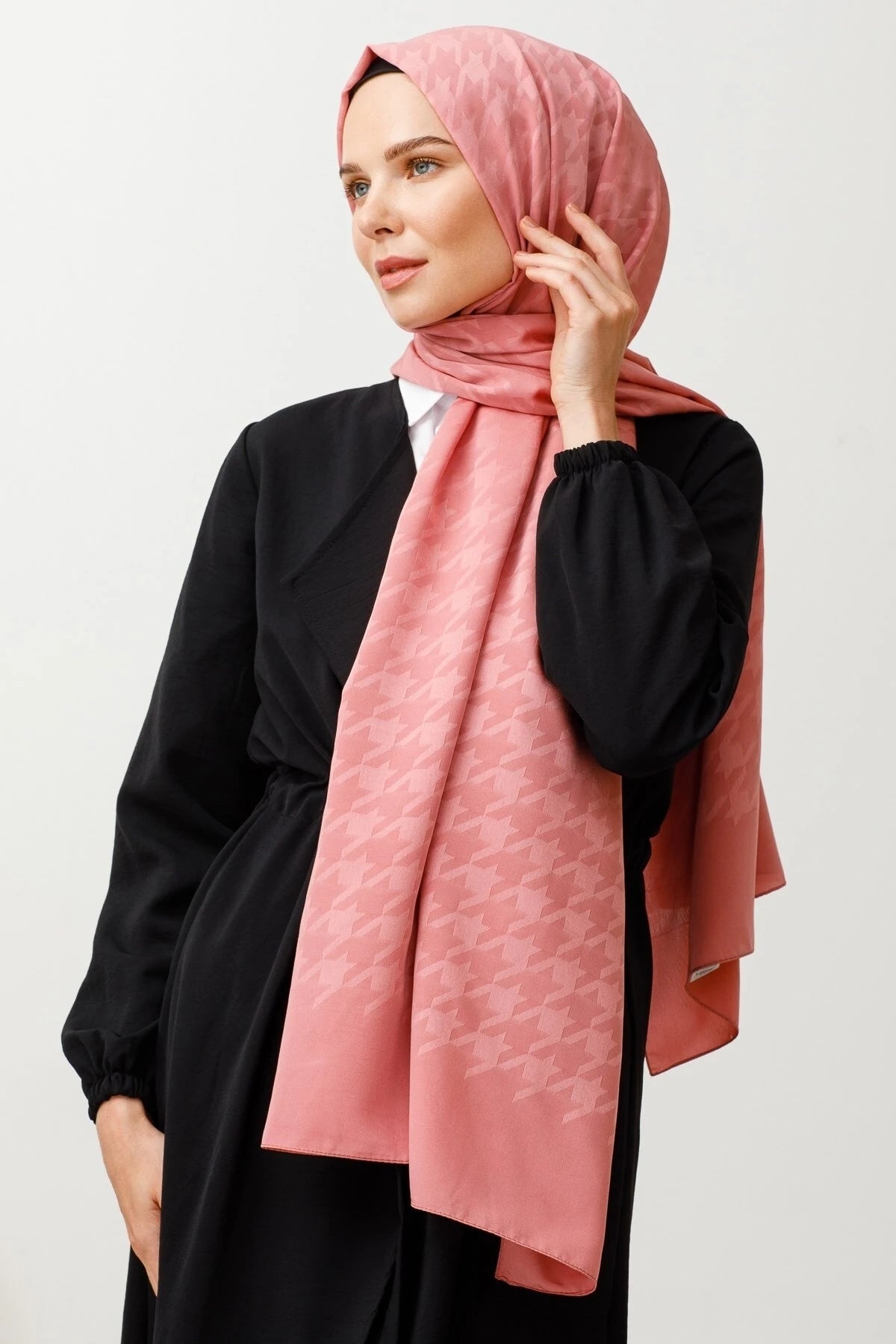 Kazayağı Desen İpeksi Jakar Şal