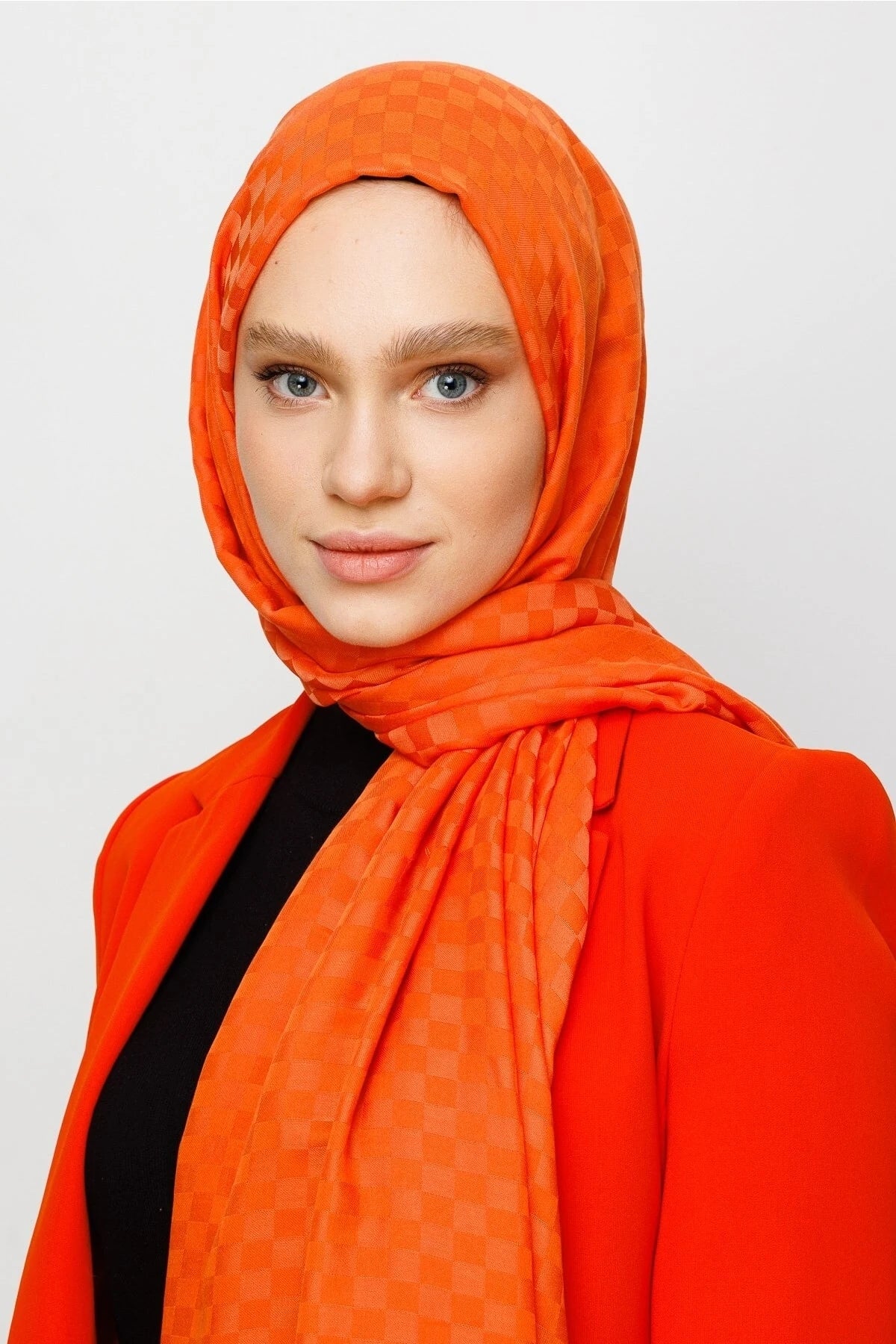 Kare Desen Pamuk Jakar Şal