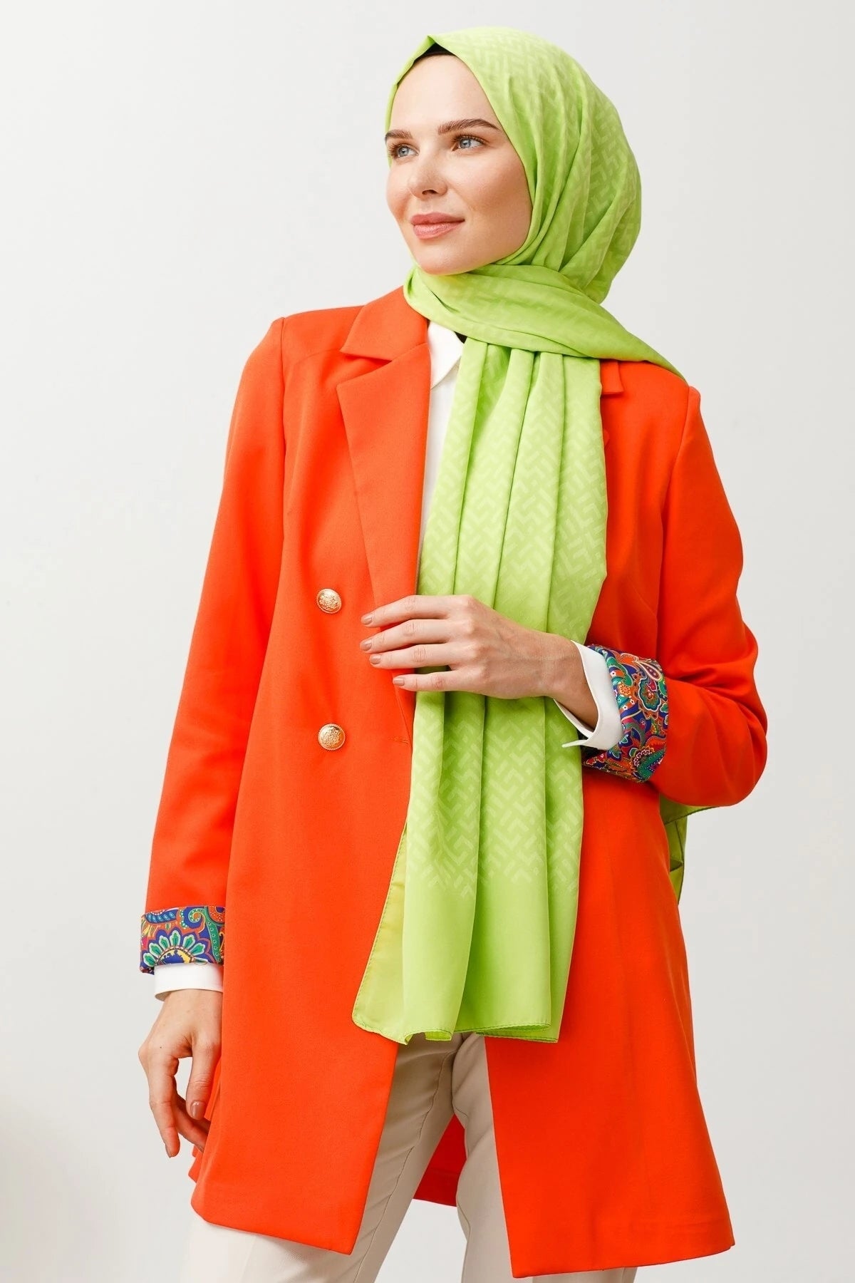 Z Desen İpeksi Jakar Şal