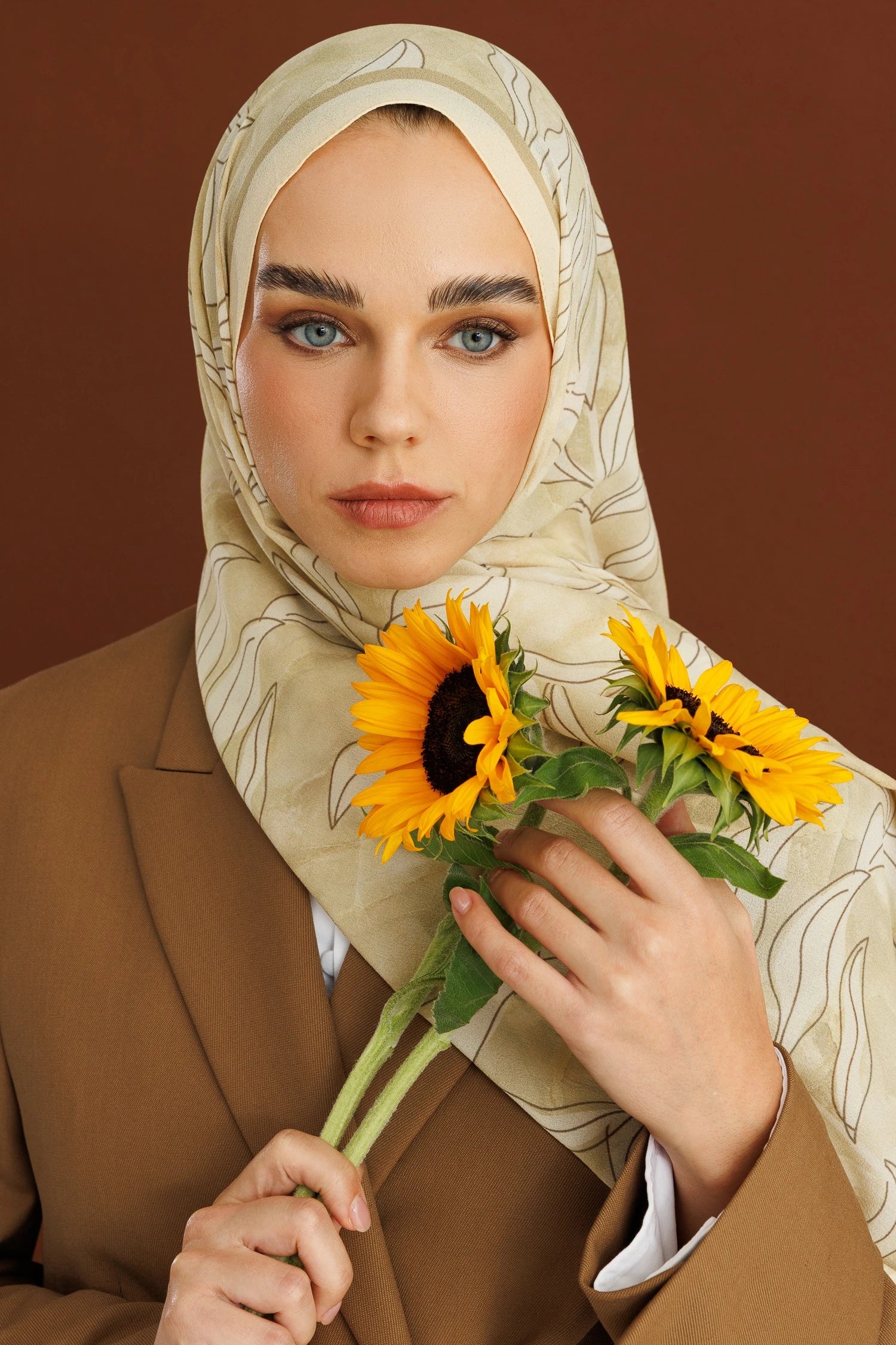 Frond Desen Hebei İpek Şal