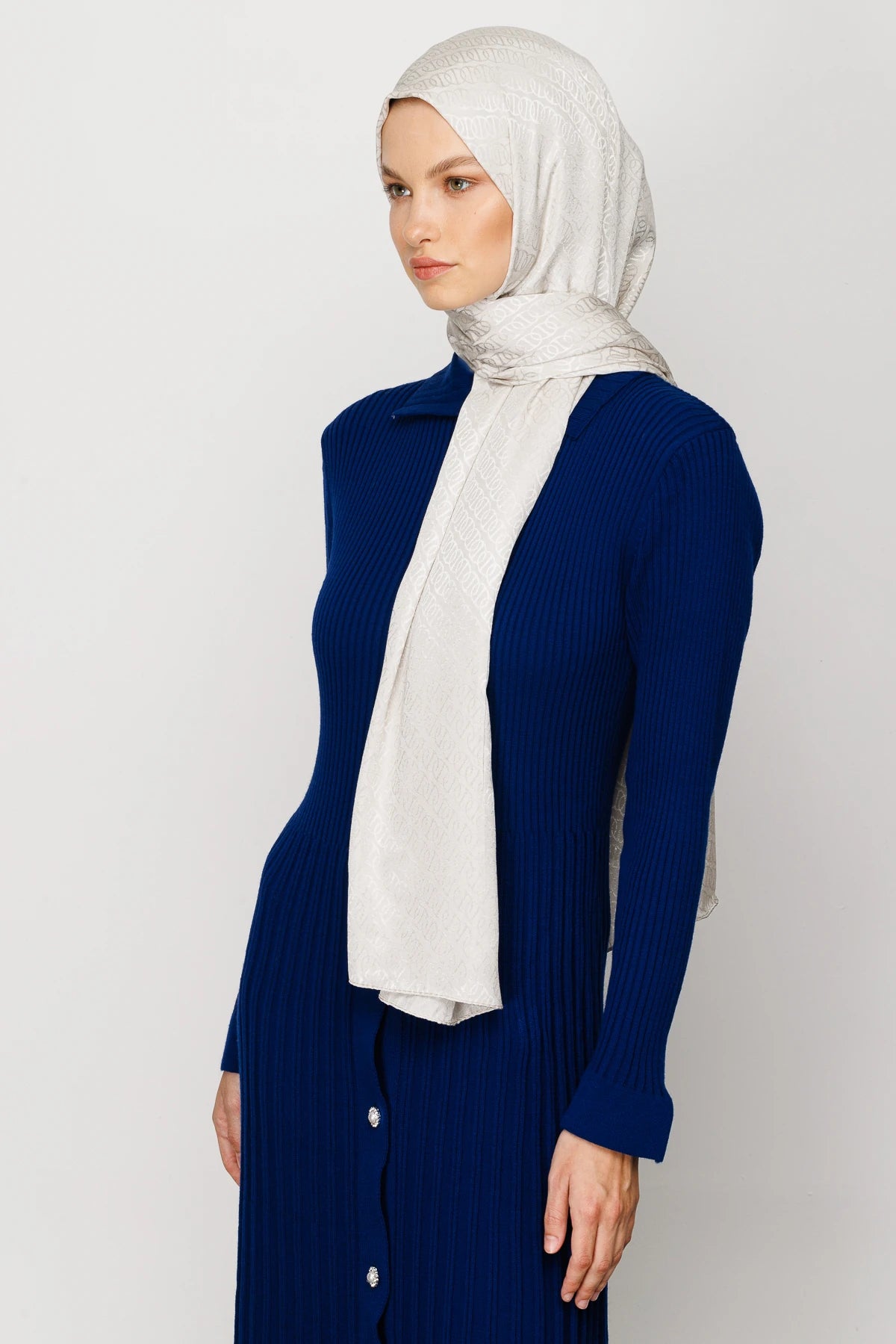 Forever Desen Parlak Jakar Şal