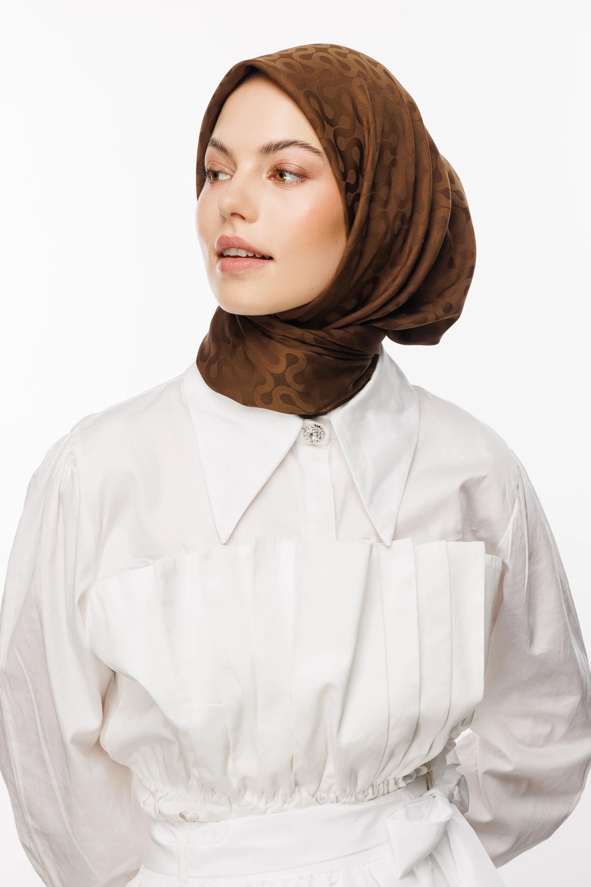 Moon Desen İpeksi Jakar Eşarp