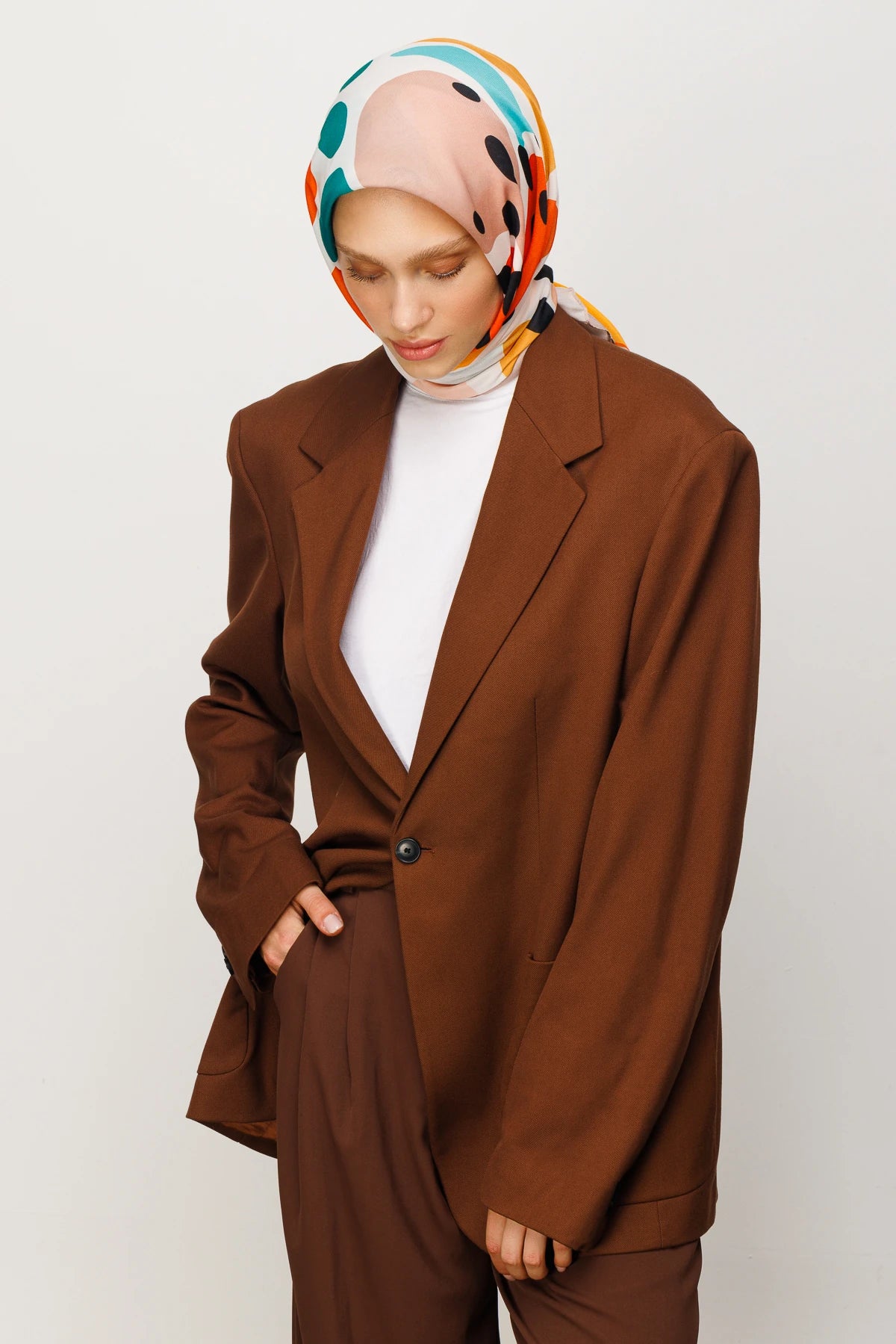 Bloom Desen Dijital Soft Eşarp