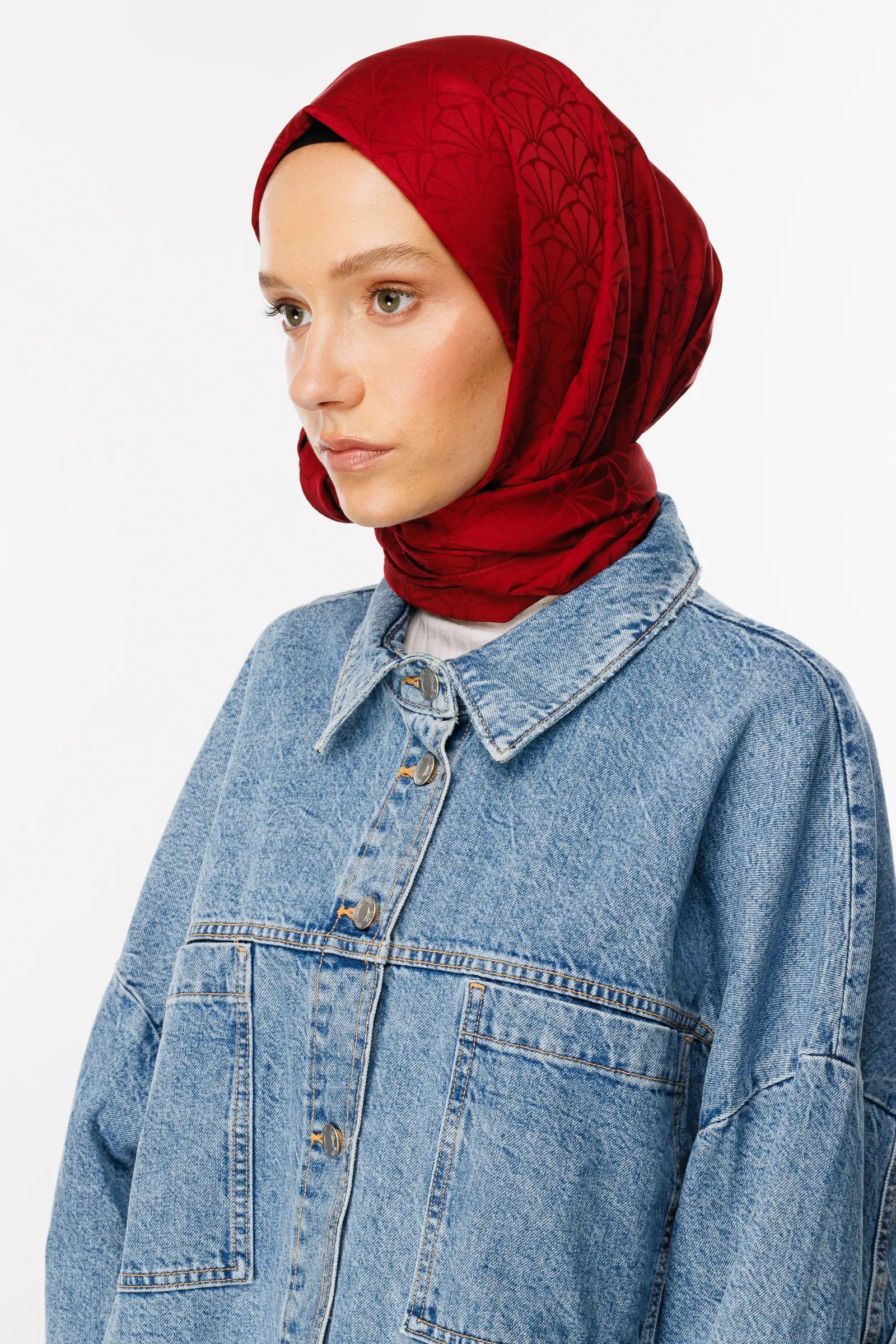 Lotus Desen İpeksi Jakar Şal