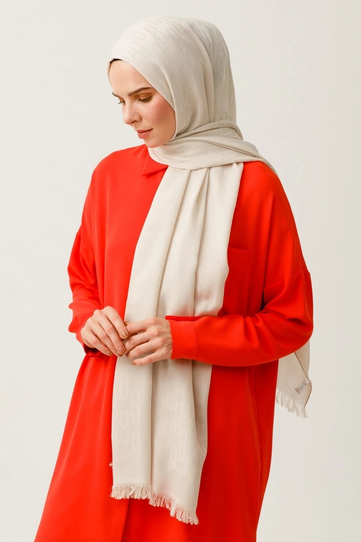 Zincir Desen Pamuk Jakar Şal