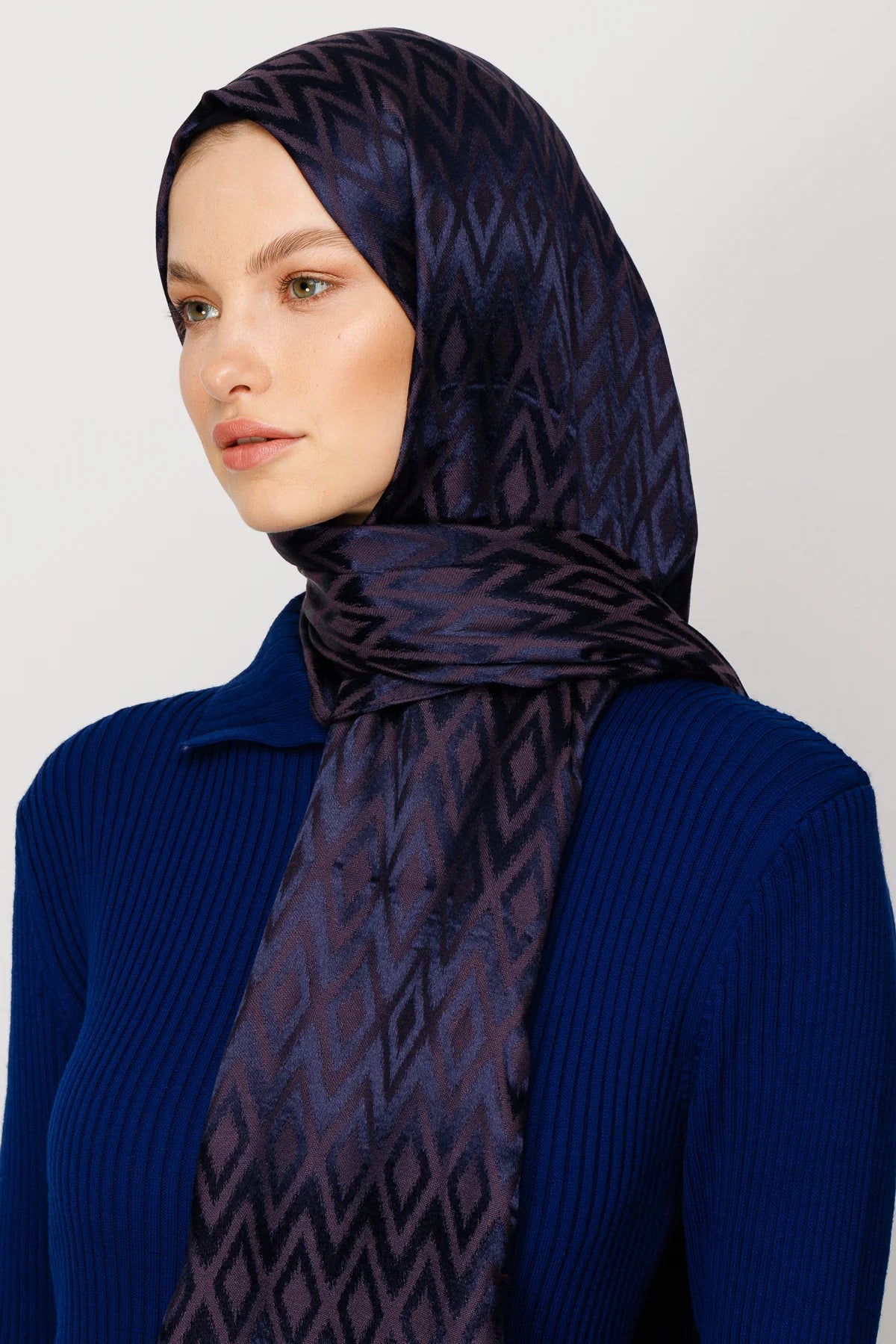 Karo Desen Parlak Jakar Şal