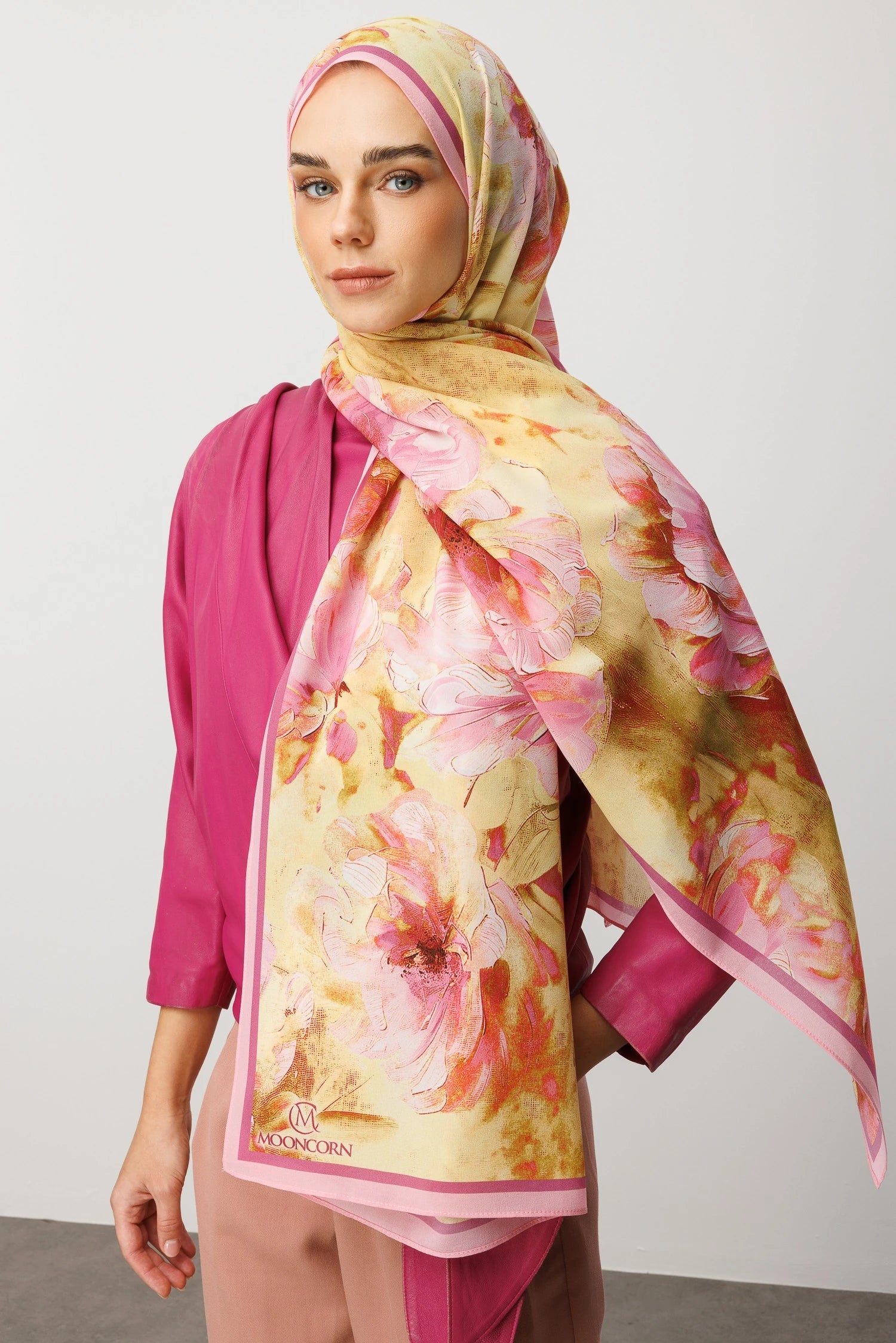 Rose Desen Hebei İpek Şal