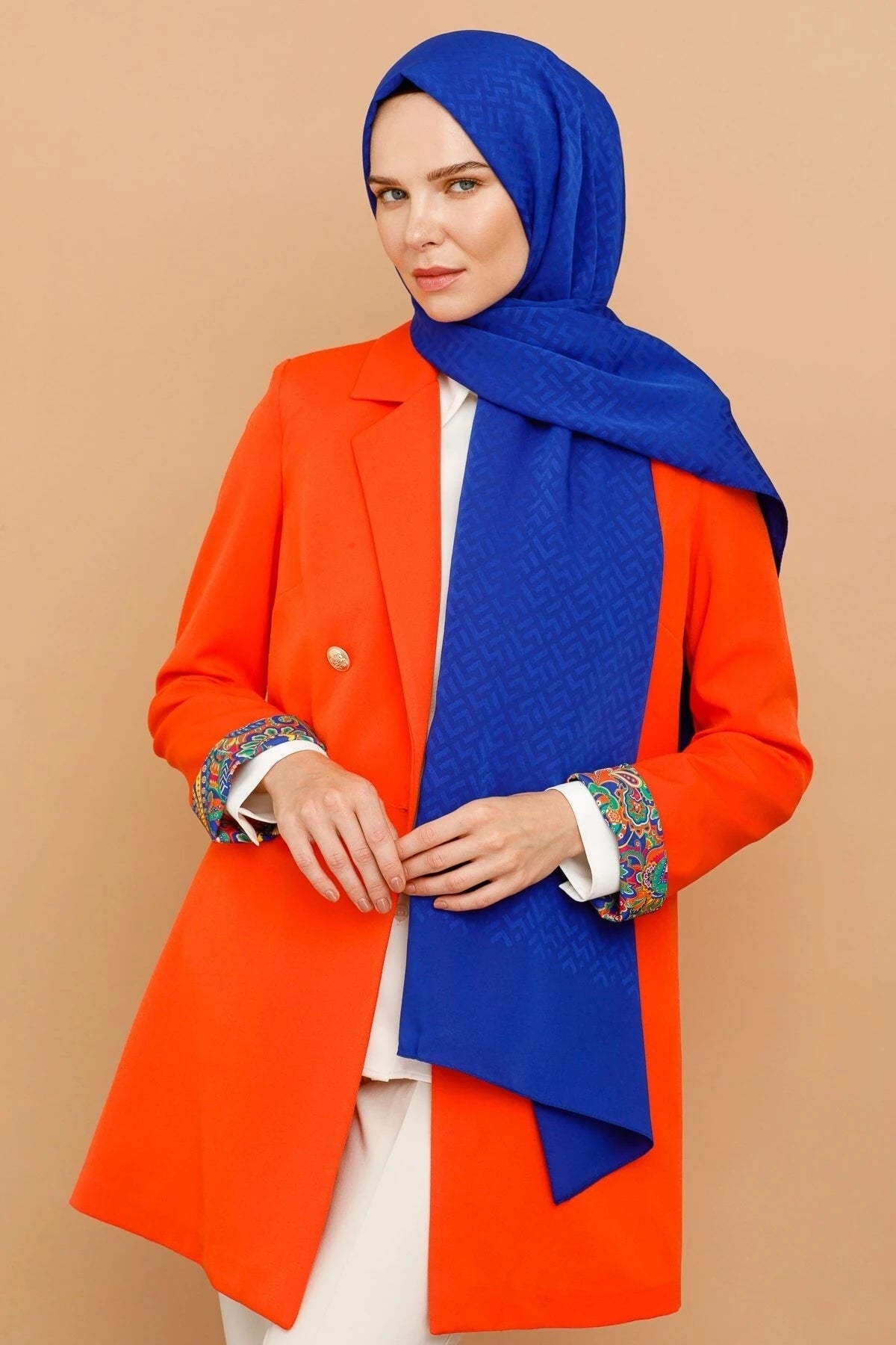 Z Desen İpeksi Jakar Şal