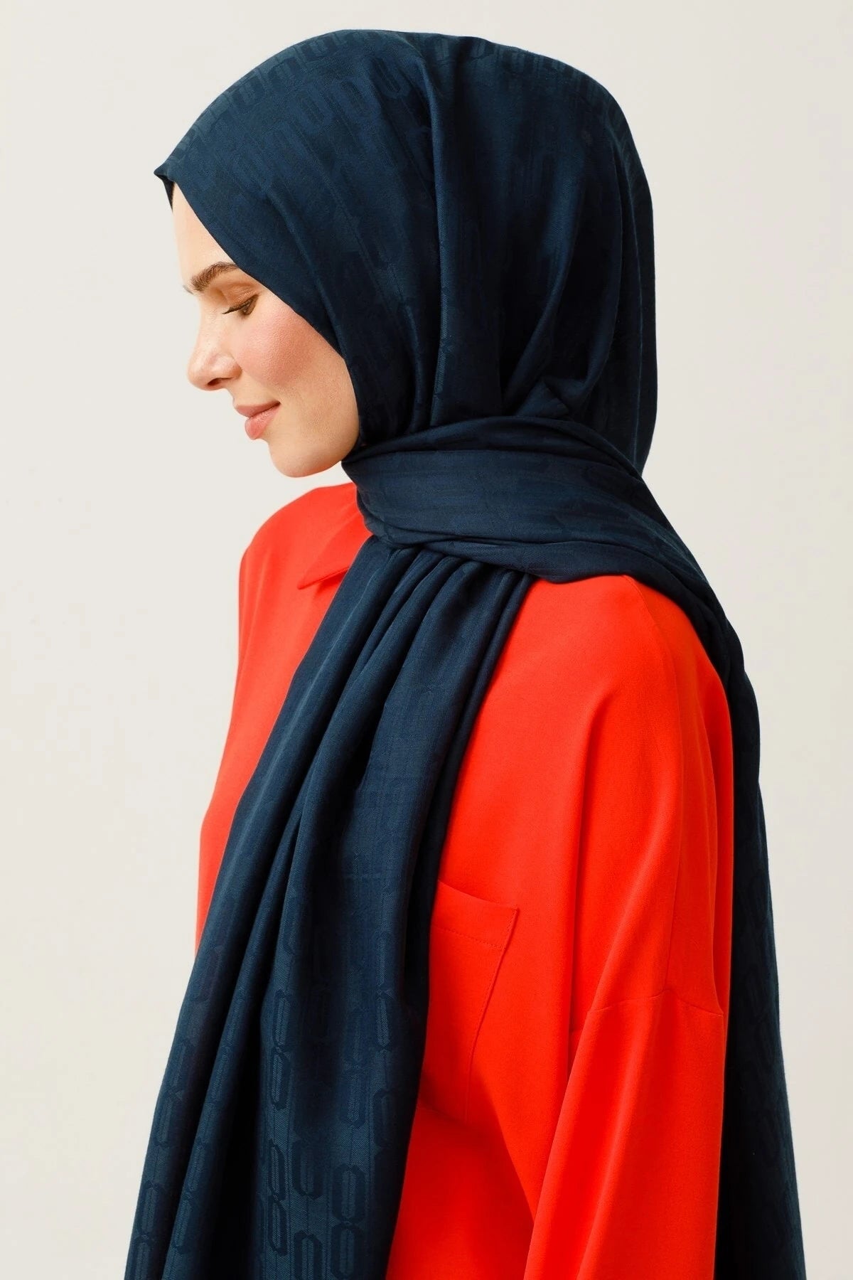 Zincir Desen Pamuk Jakar Şal