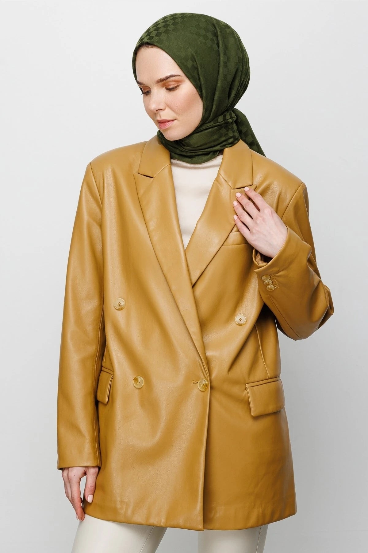 Kare Desen Pamuk Jakar Şal