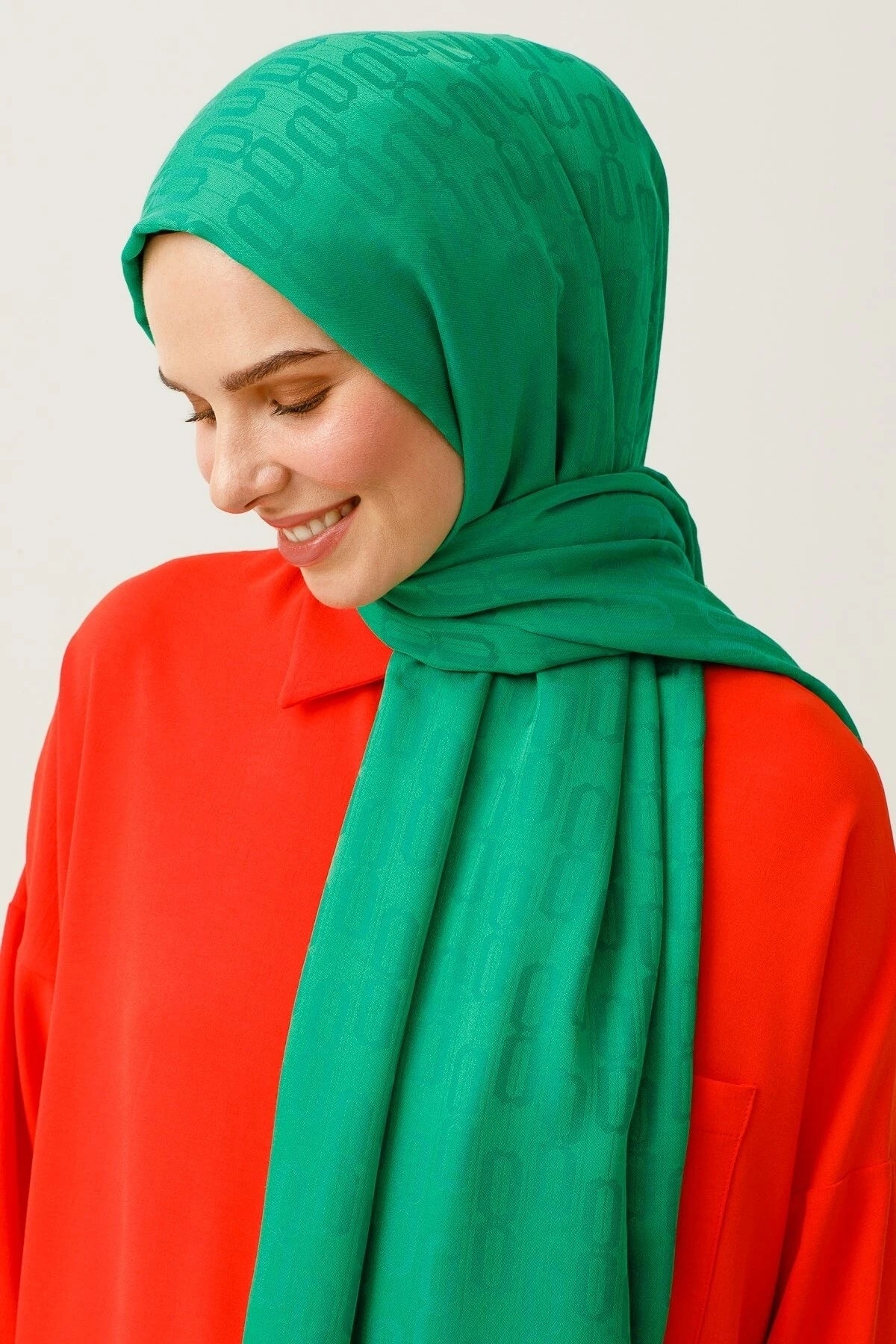 Zincir Desen Pamuk Jakar Şal