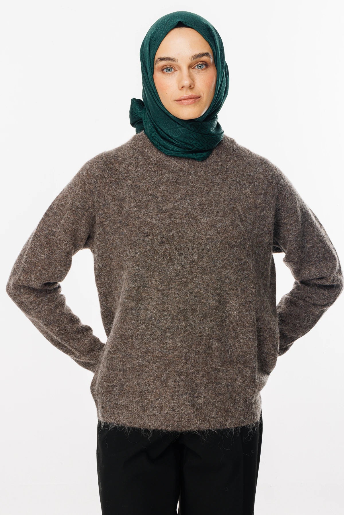 Forever Desen Parlak Jakar Şal