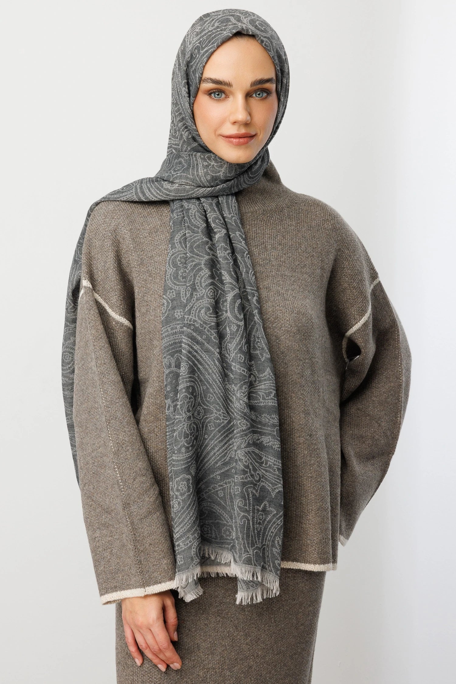 Rumi Desen Yün Kaşmir Şal