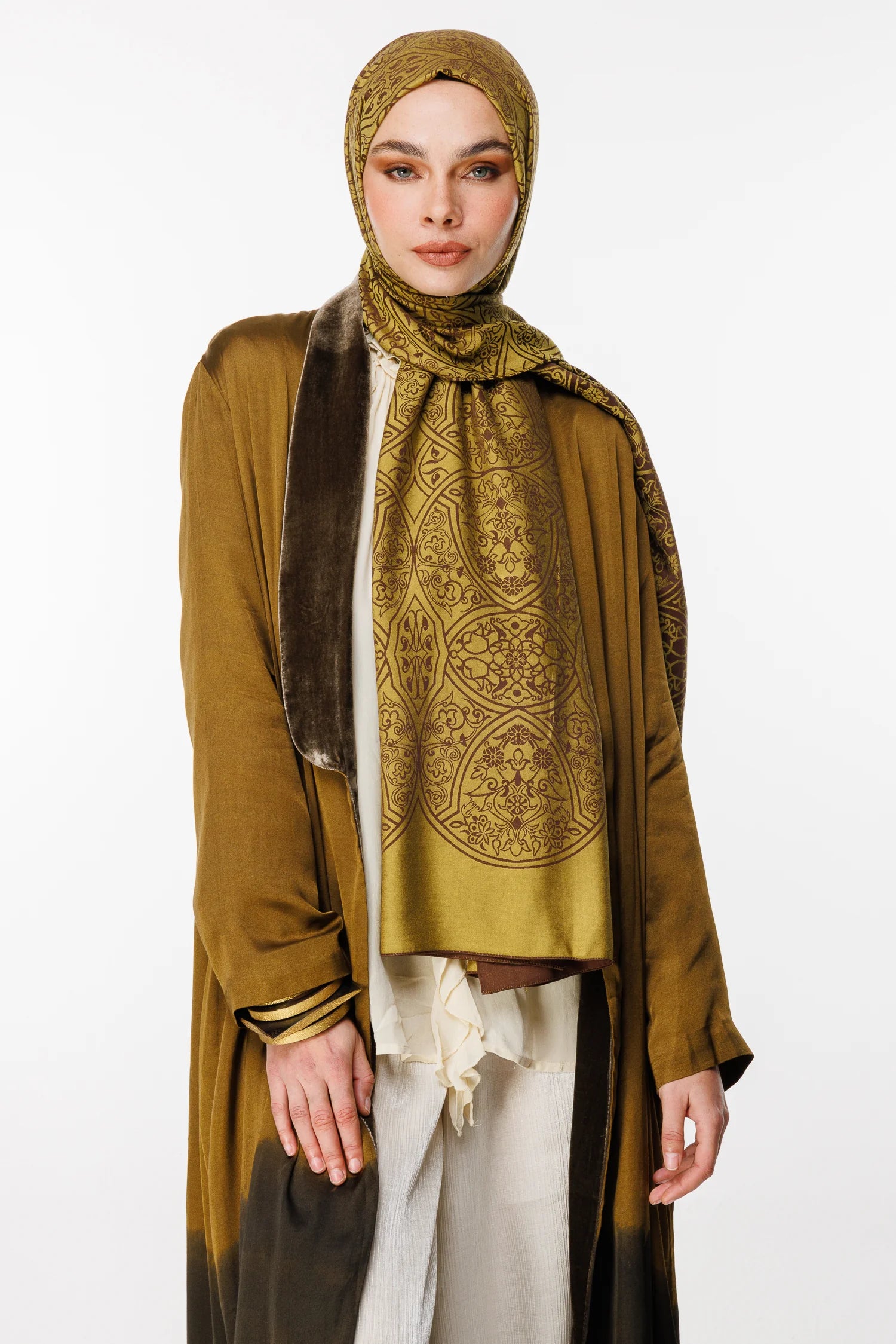 Morocco Desen Çift Taraflı Şal