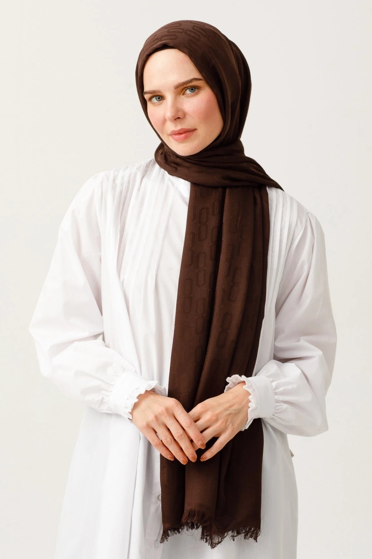 Zincir Desen Pamuk Jakar Şal