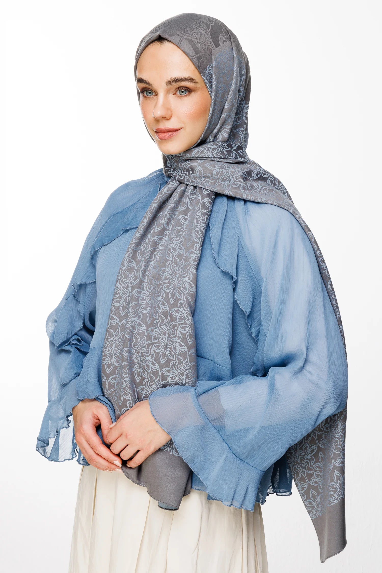 Nora Desen Çift Taraflı Şal