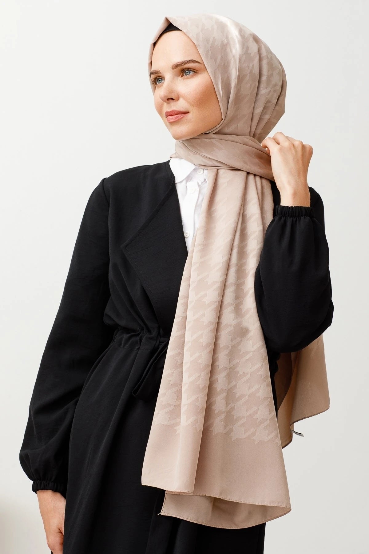 Kazayağı Desen İpeksi Jakar Şal