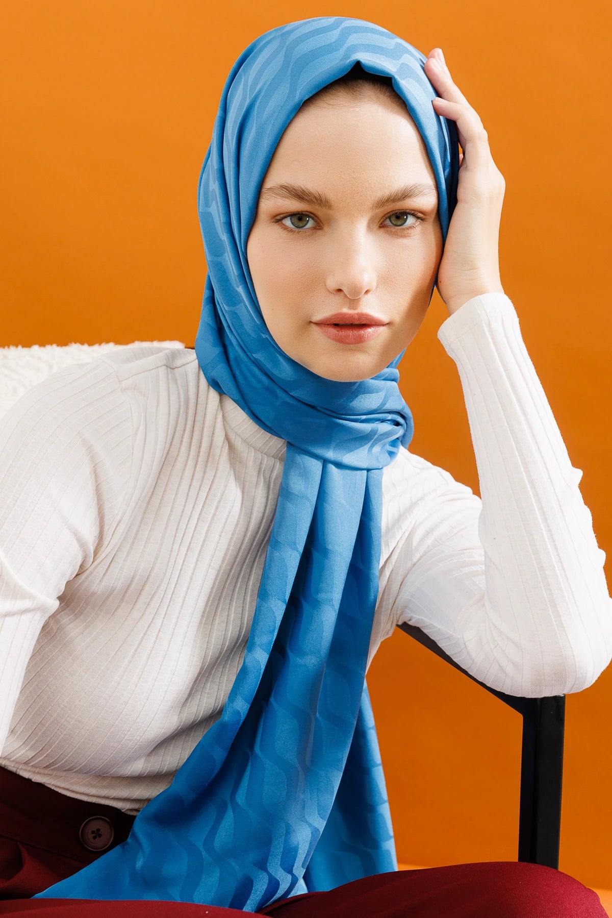 Dalga Desen İpeksi Jakar Şal