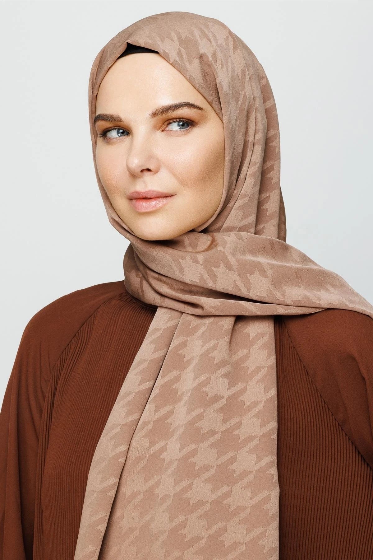 Kazayağı Desen İpeksi Jakar Şal