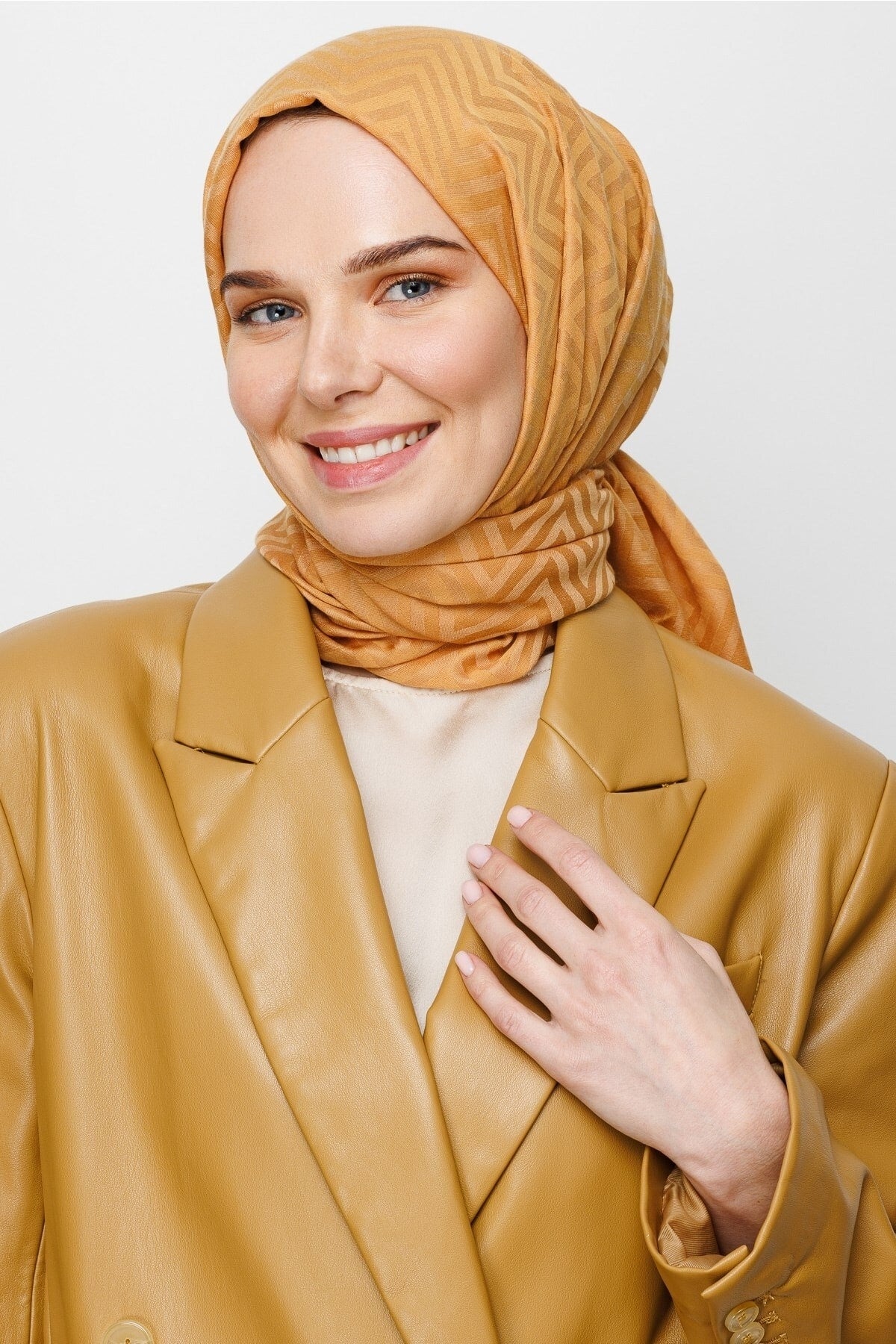 Zikzak Desen Pamuk Jakar Şal