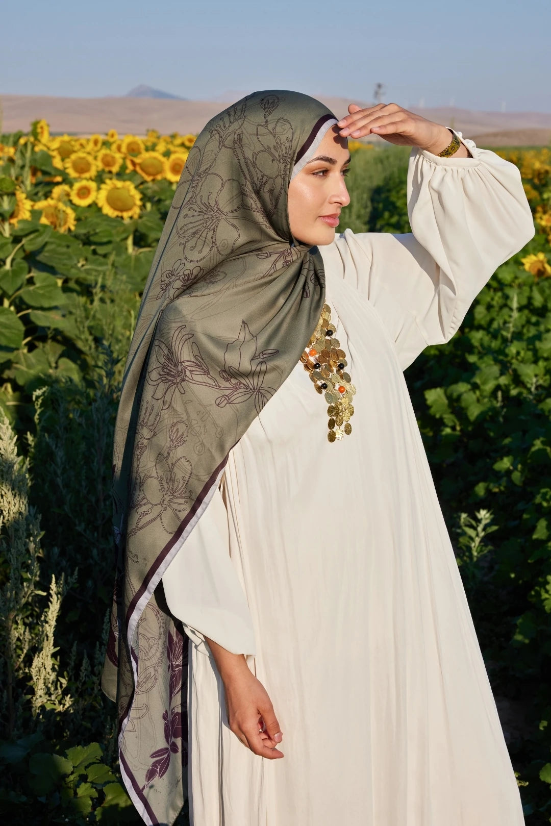 Yekta Desen Sakura İpek Şal