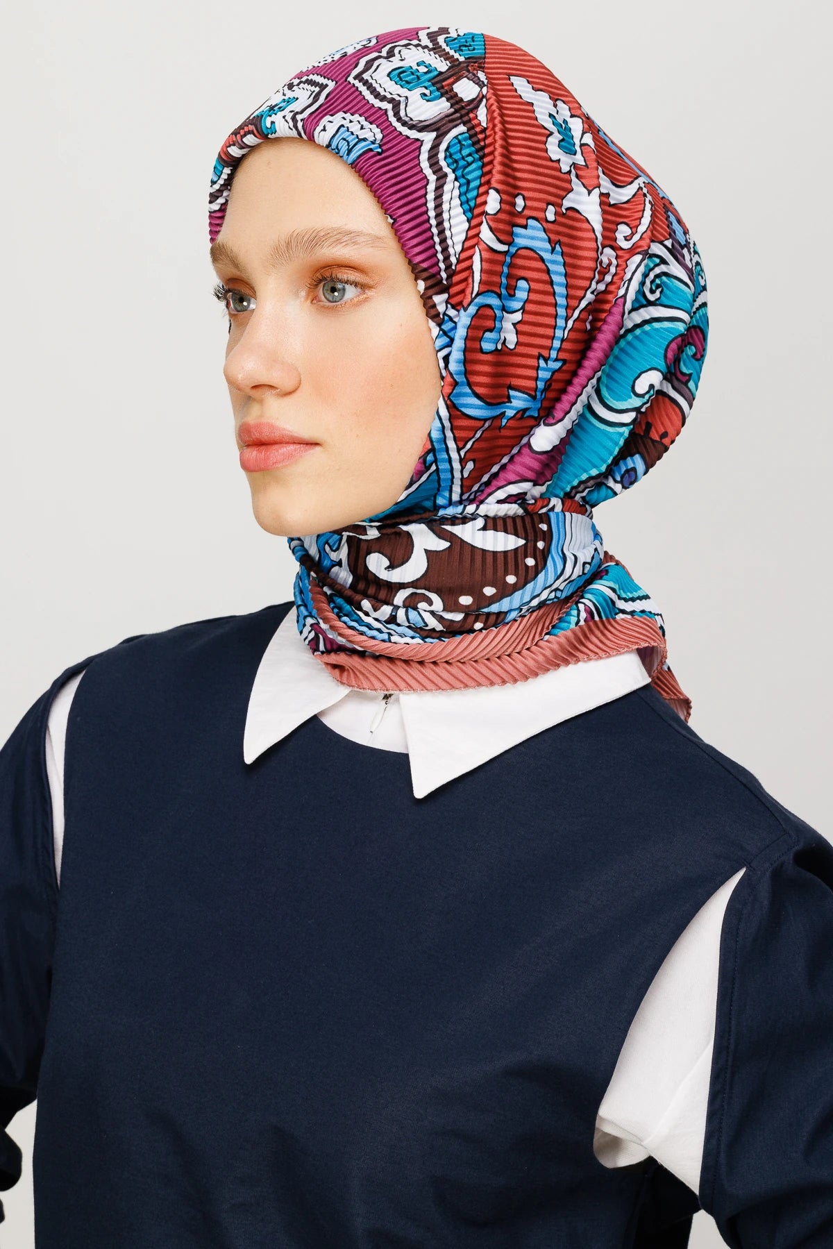 40 Yama Desen Pilise Eşarp