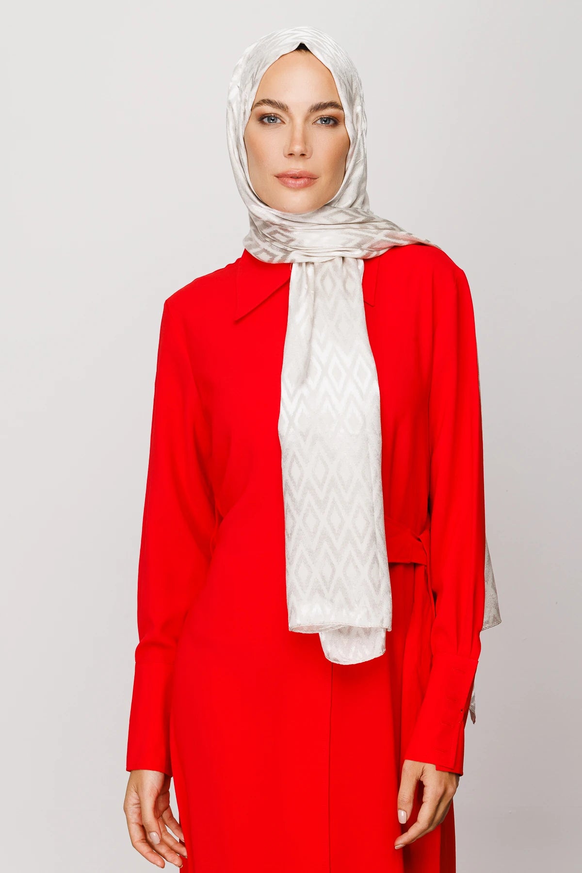 Karo Desen Parlak Jakar Şal