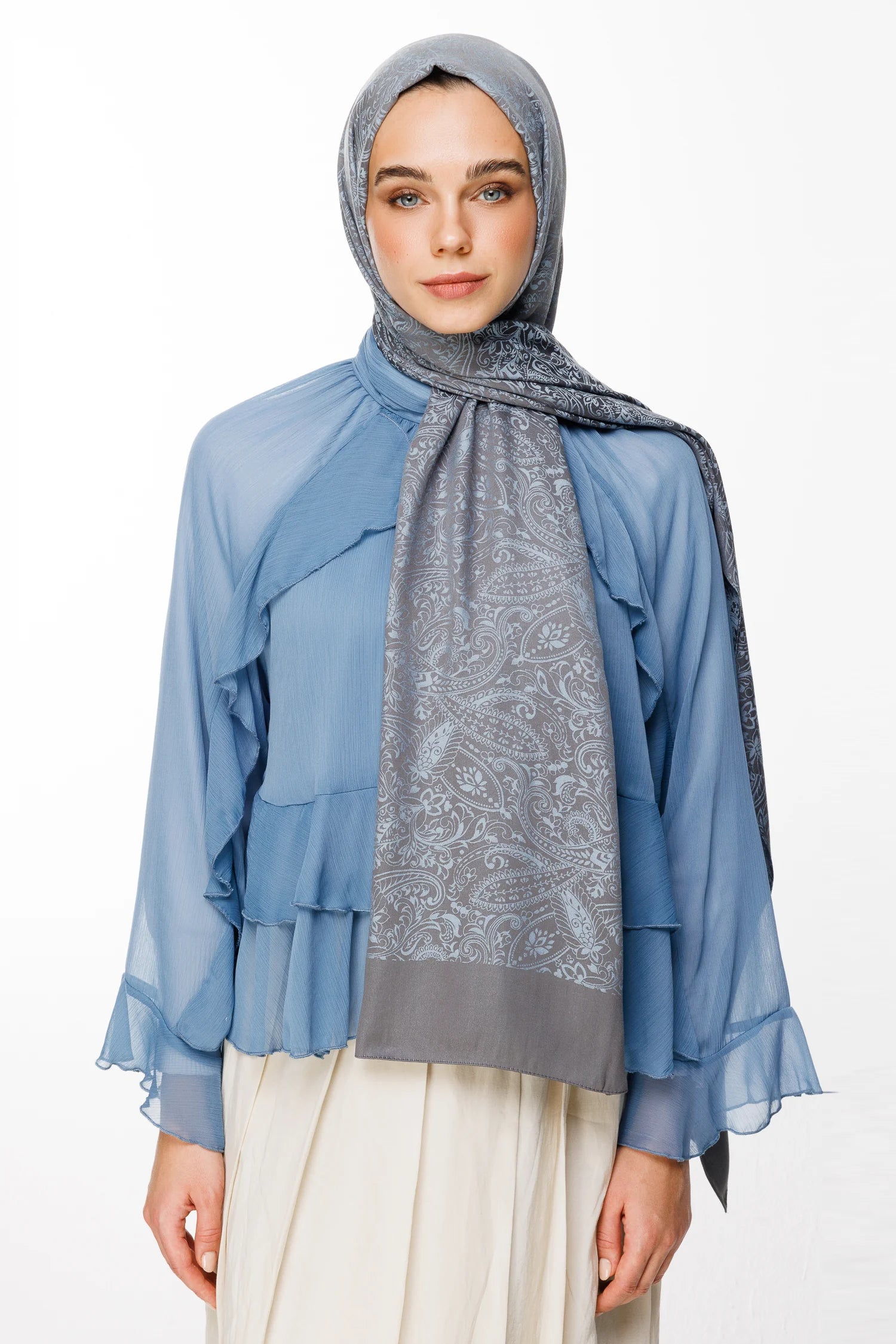 Velora Desen Çift Taraflı Şal