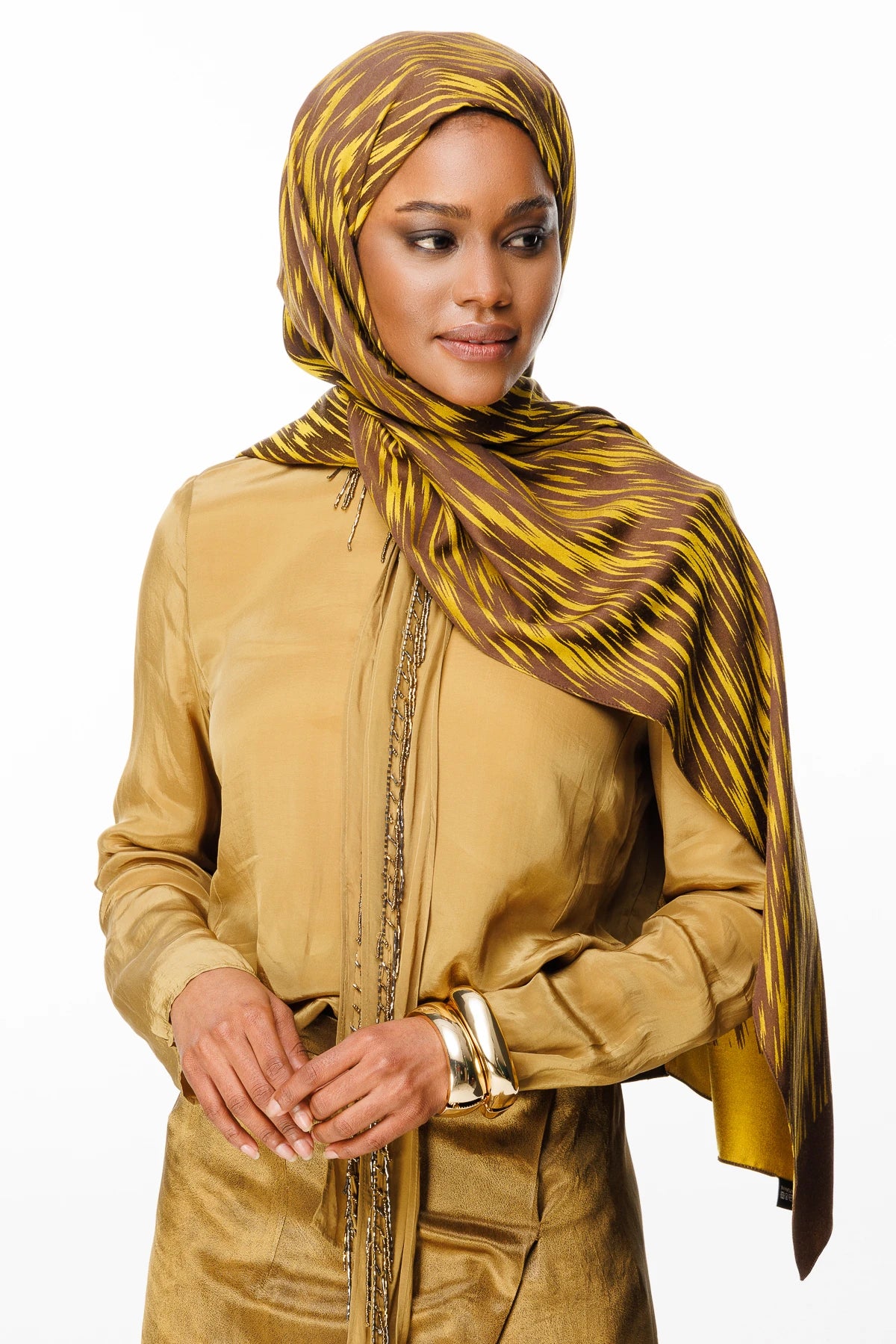 Selis Desen Çift Taraflı Şal