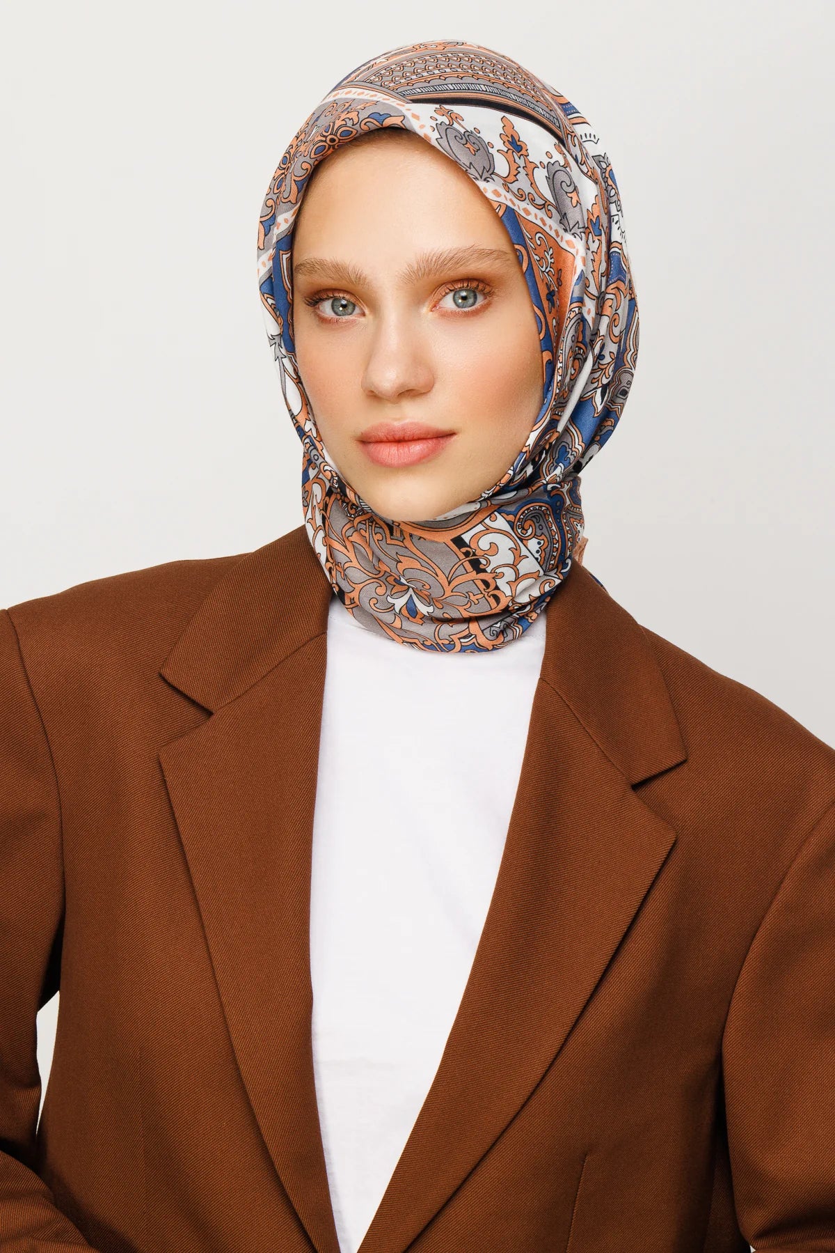 40 Yama Desen Dijital Soft Eşarp