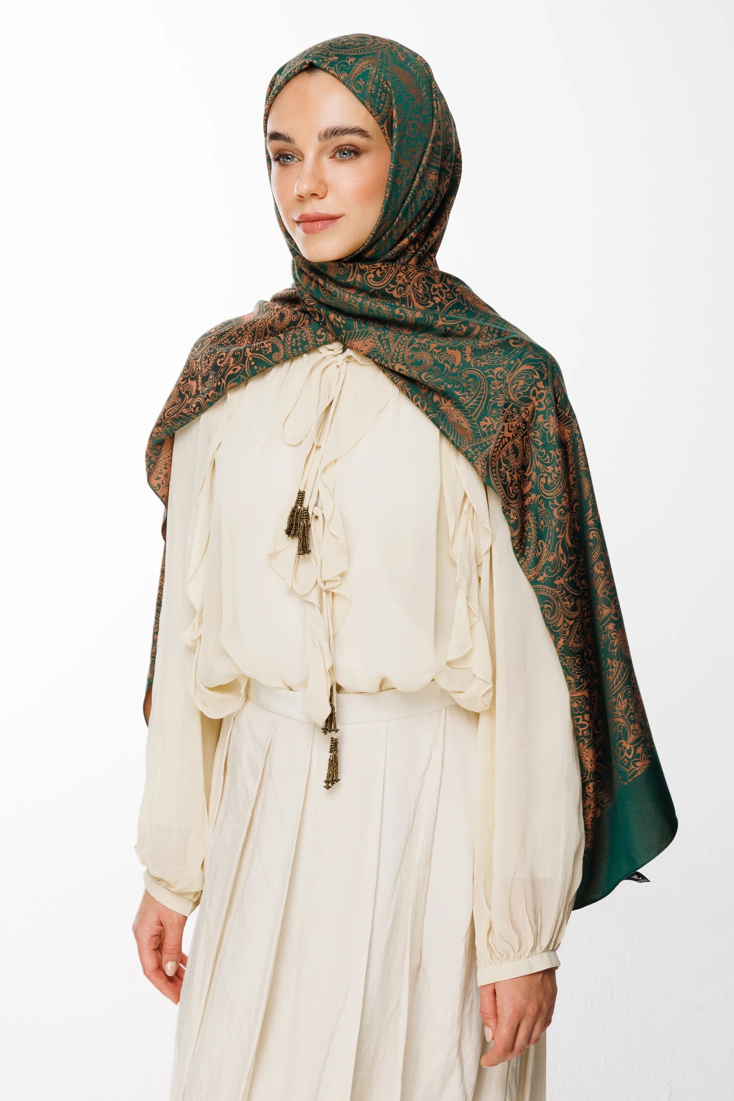 Velora Desen Çift Taraflı Şal