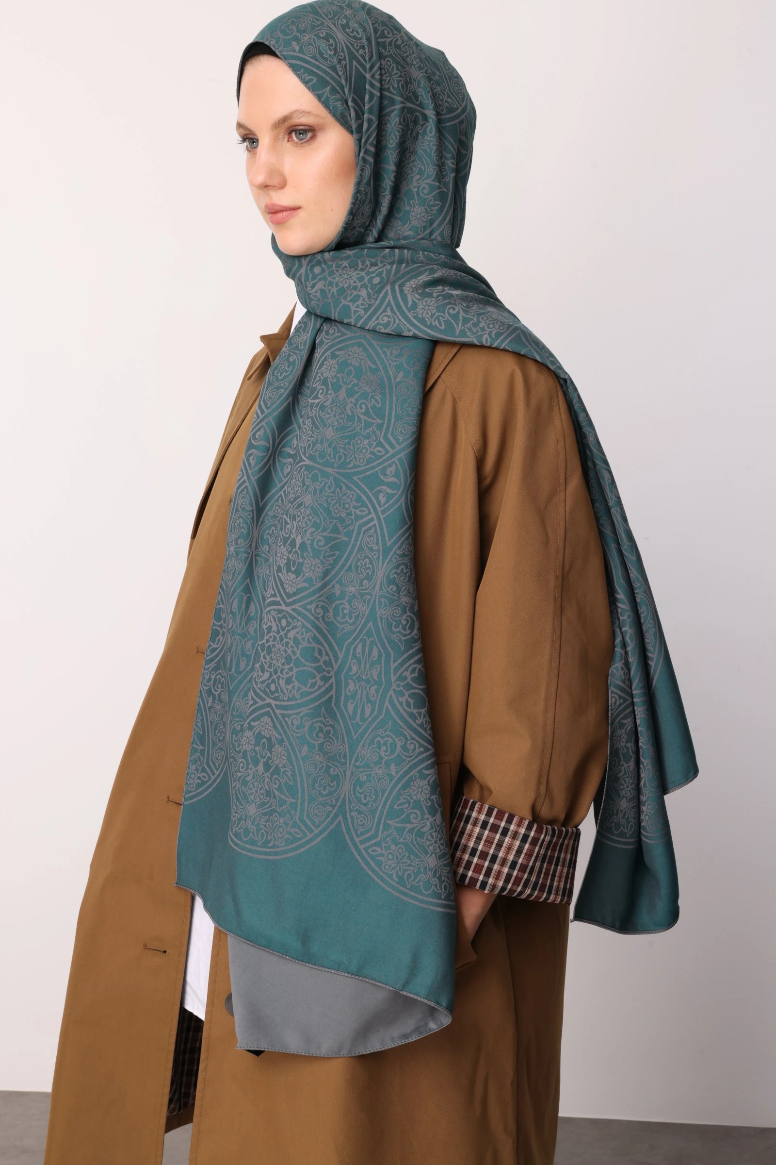 Morocco Desen Çift Taraflı Şal