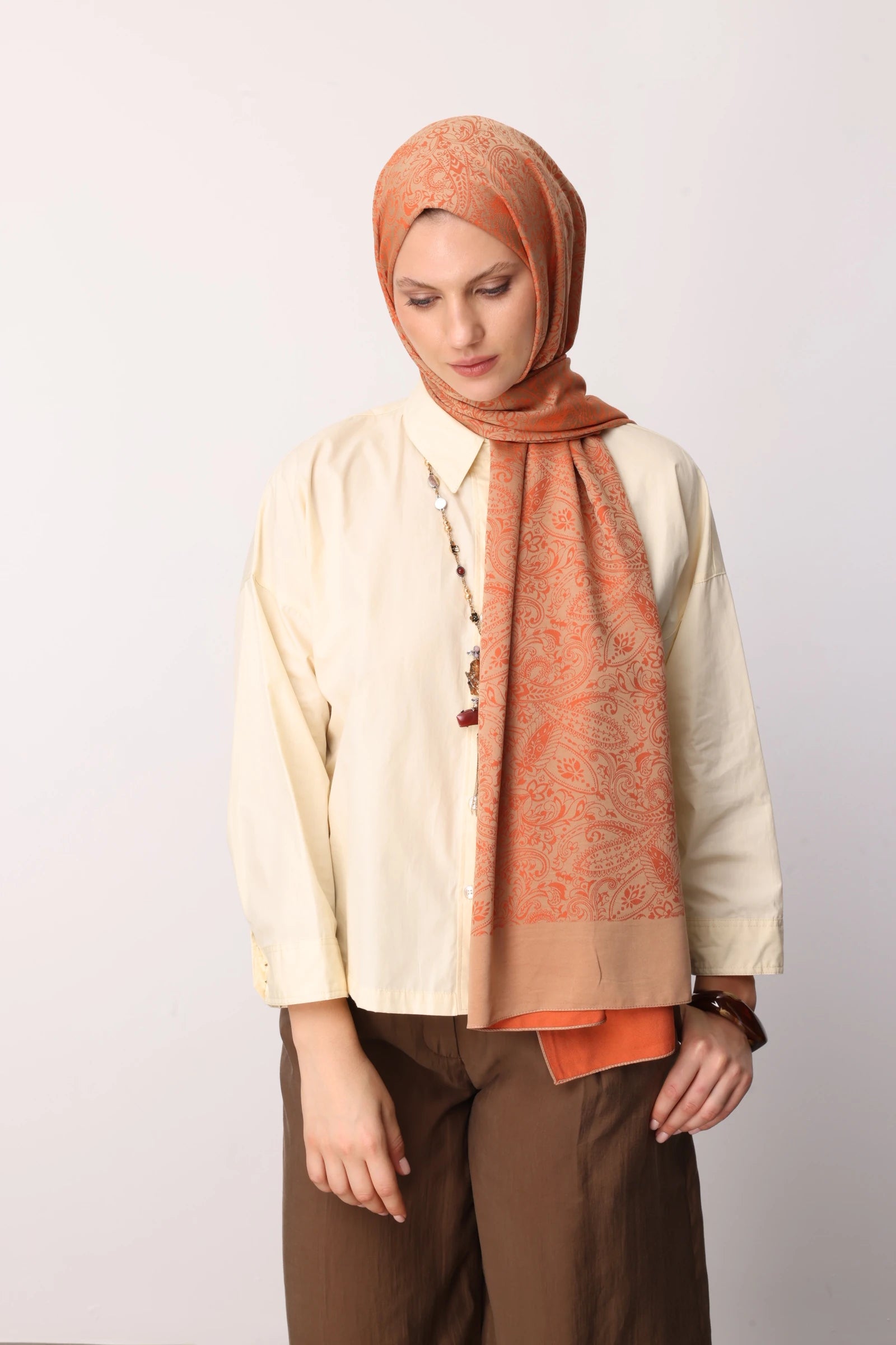 Velora Desen Çift Taraflı Şal