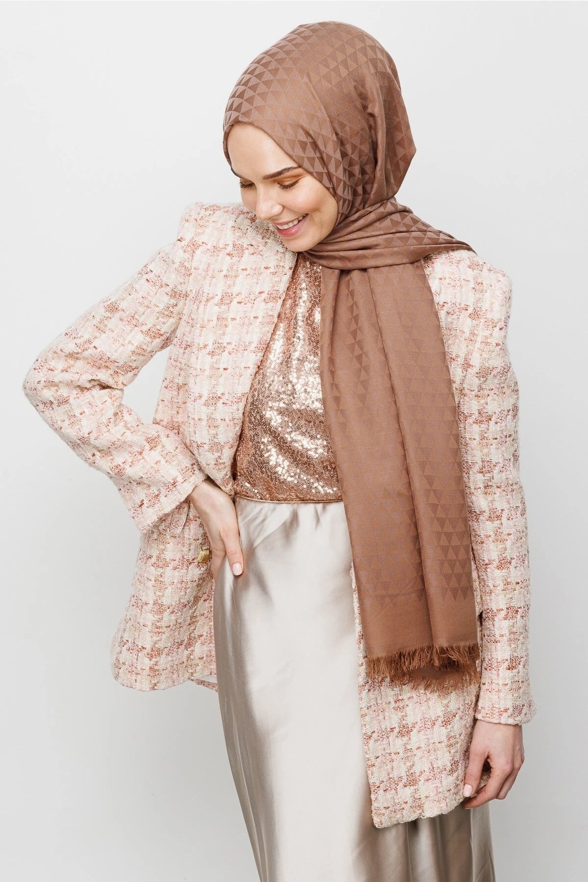 Prizma Desen Pamuk Jakar Şal