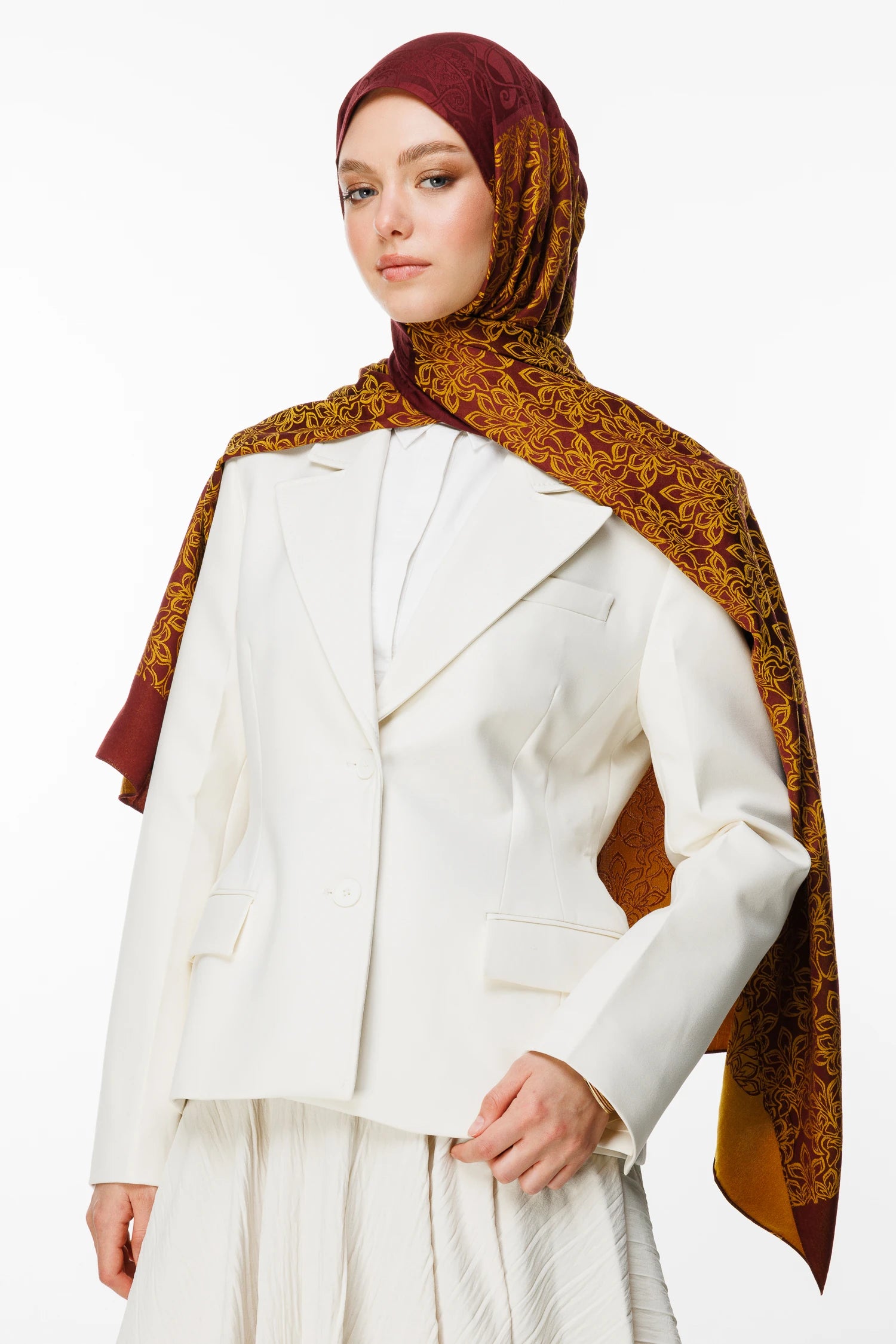 Nora Desen Çift Taraflı Şal