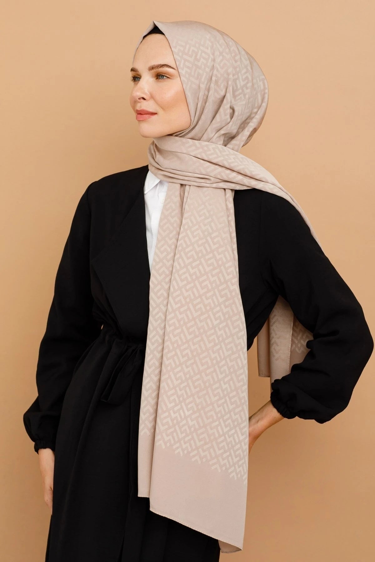 Z Desen İpeksi Jakar Şal