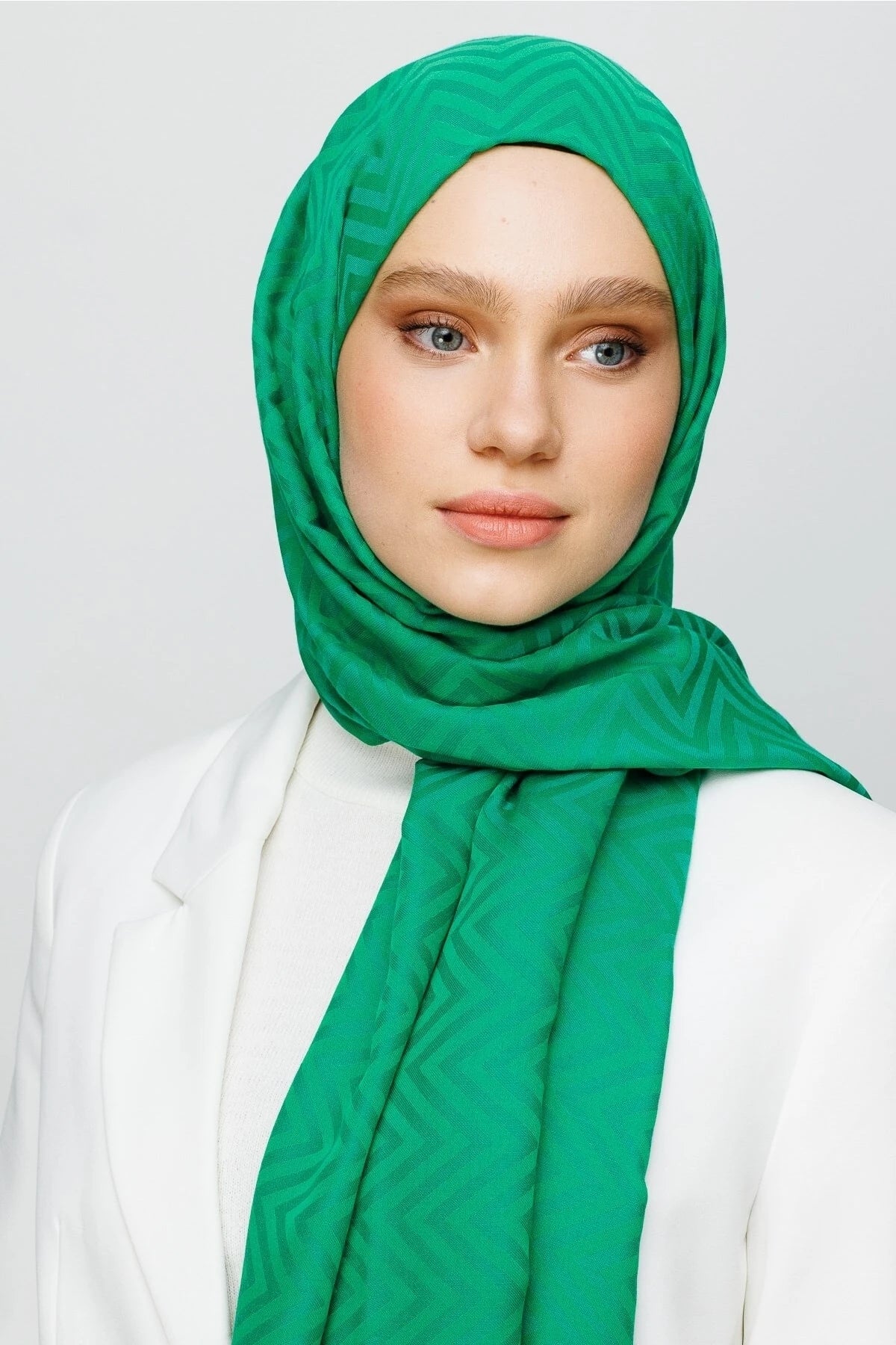 Zikzak Desen Pamuk Jakar Şal