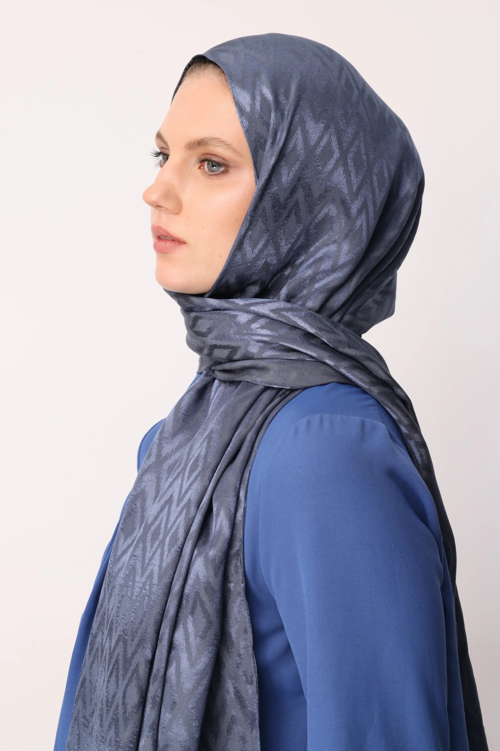 Karo Desen Parlak Jakar Şal