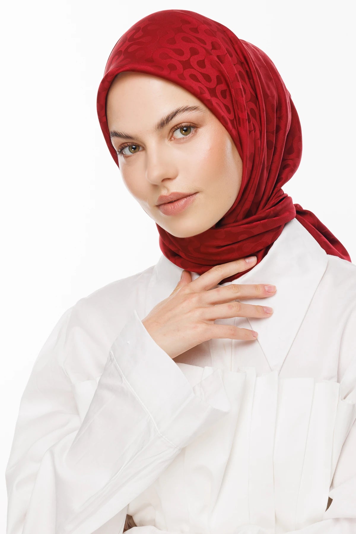 Moon Desen İpeksi Jakar Eşarp